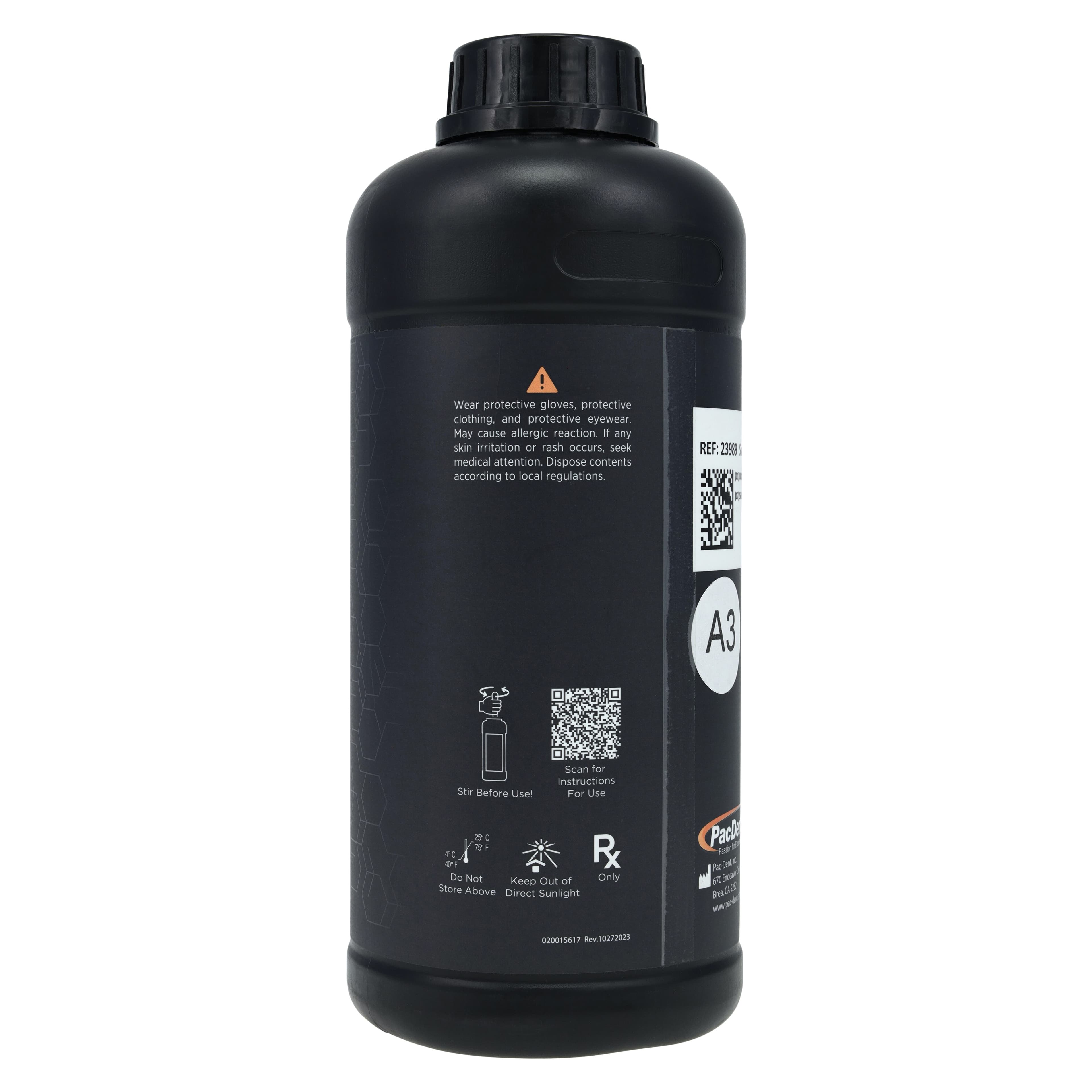 Rodin Titan Ceramic Nanohybrid 3D Print Resin, Shade A3, 1.2kg Bottle, 23989 thumbnail 2