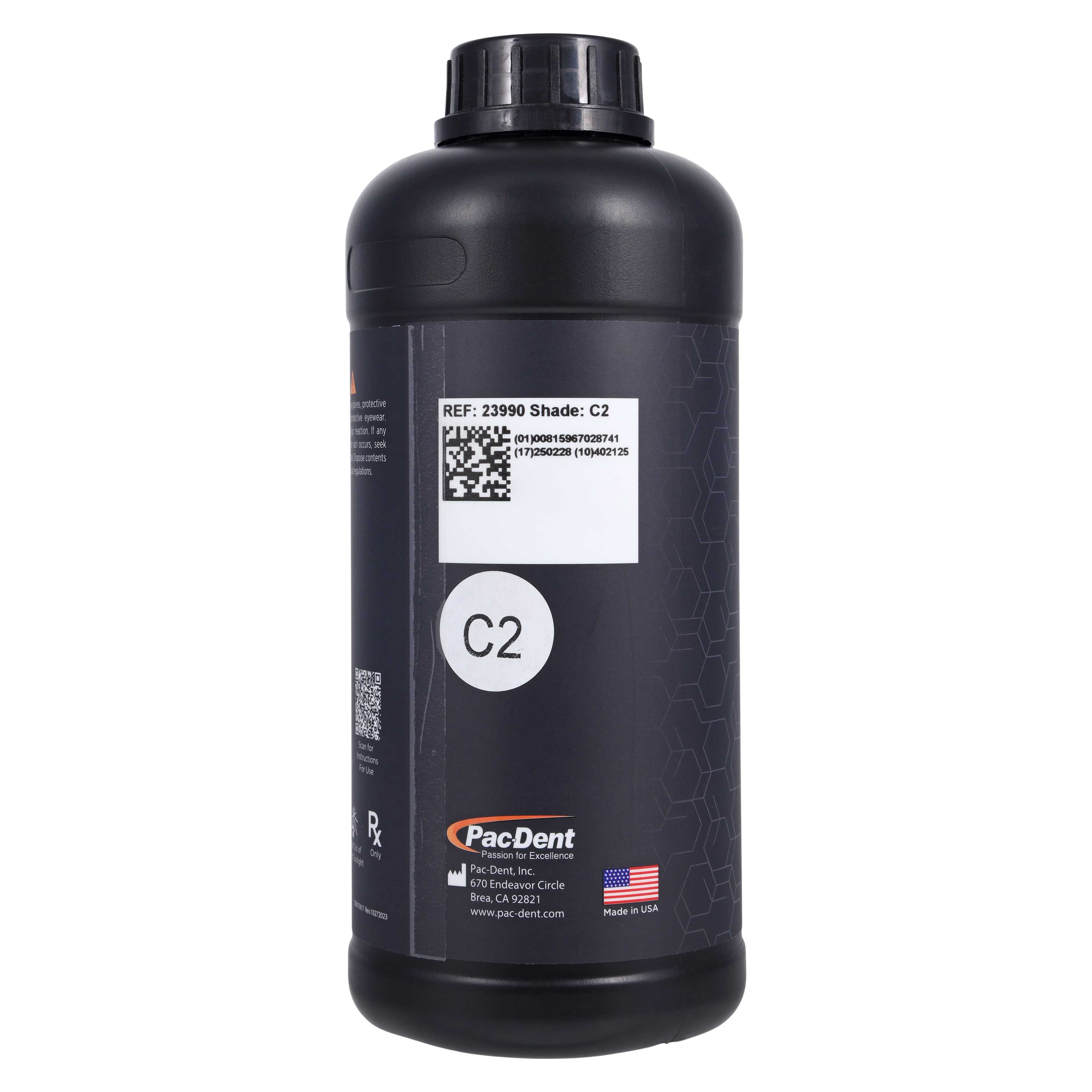 Rodin Titan Ceramic Nanohybrid 3D Print Resin, Shade C2, 1.2kg Bottle, 23990 thumbnail 3