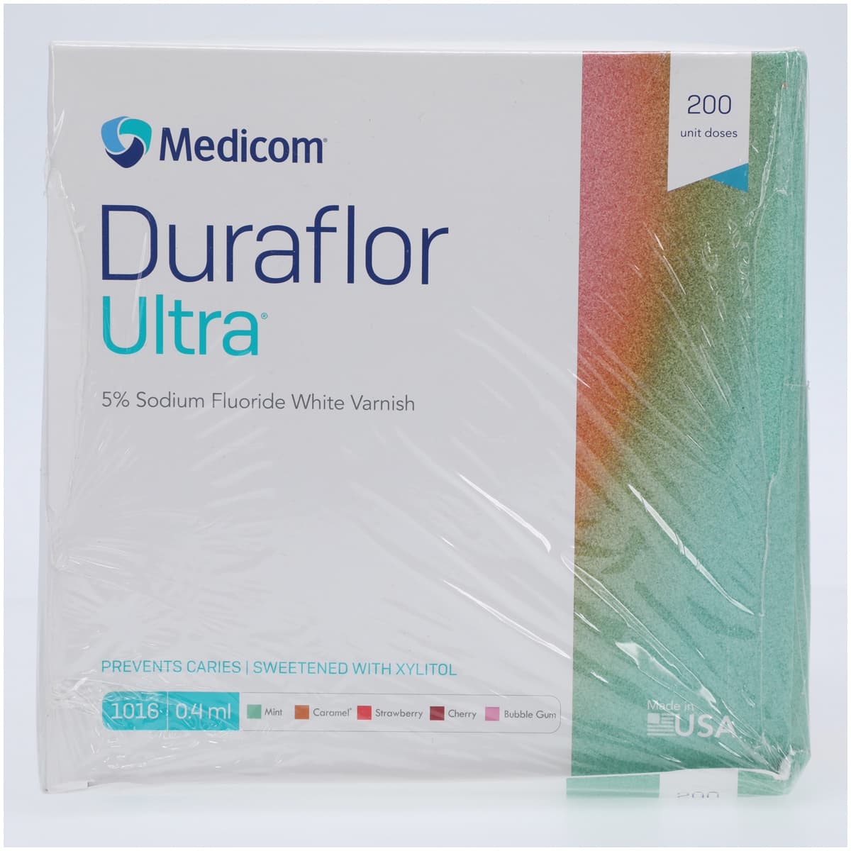 Medicom Duraflor Ultra 5% Sodium Fluoride White Varnish, Cherry, 0.4 mL Unit Dose, 200/Box, 1016-CH200 thumbnail 2