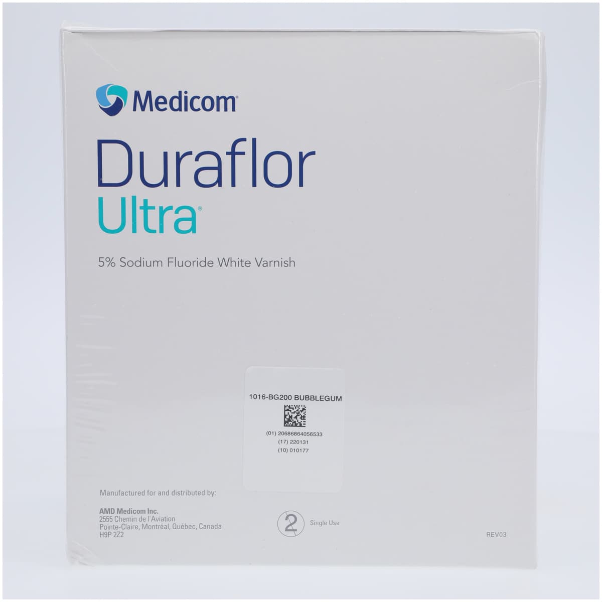 Medicom Duraflor Ultra 5% Sodium Fluoride White Varnish, Bubblegum, 0.4 mL Unit Dose, 200/Box, 1016-BG200 thumbnail 4