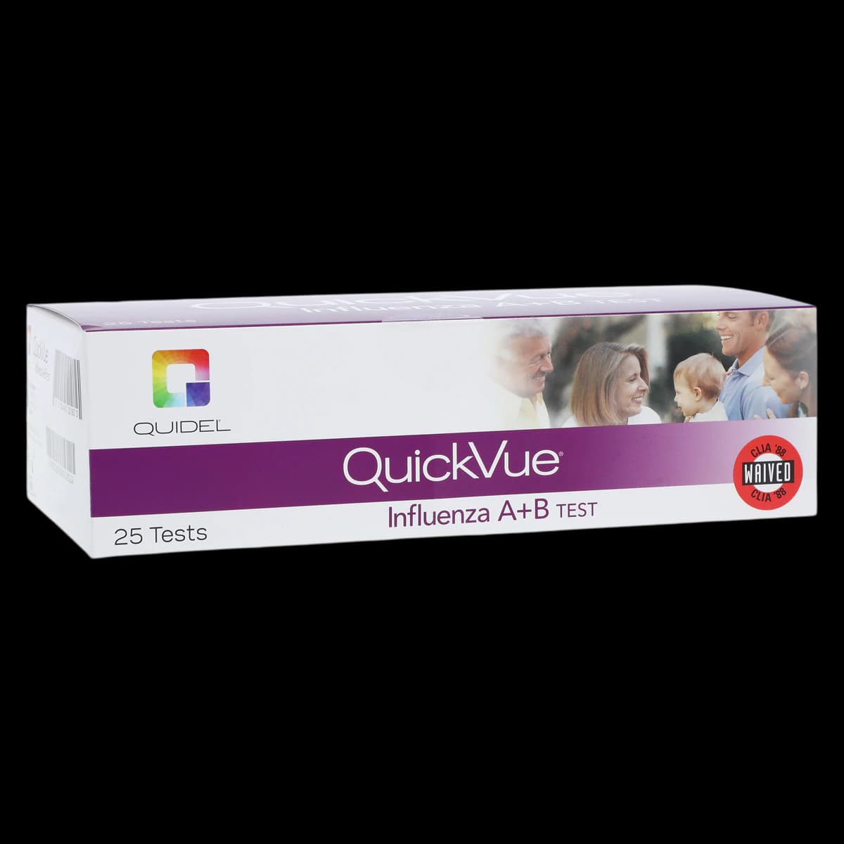 QuickVue Influenza A/B Test Kit, CLIA Waived, Non-Returnable, 25 Tests/Box - QuickVue Influ A+B Tst Non Ret - Image 1