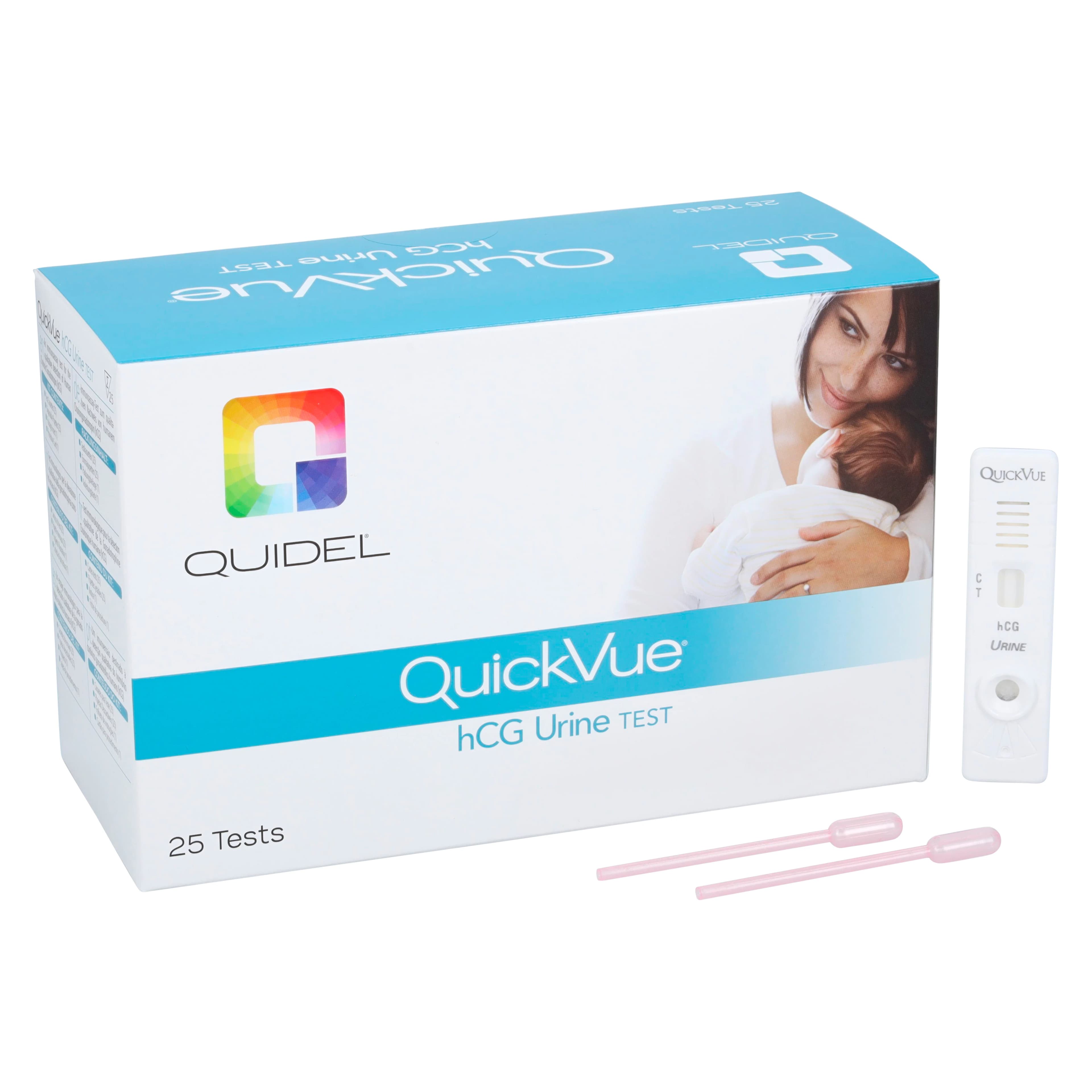 QuickVue One Step HCG Non-Returnable Urine Cassette Test Kit, CLIA Waived, 25 Tests/Box thumbnail 2