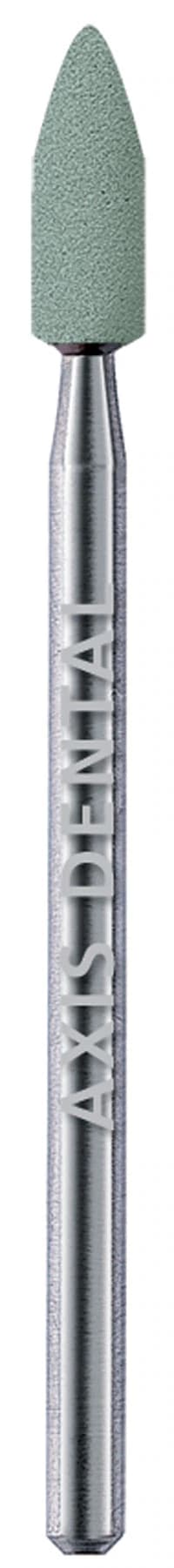 NTI Green Abrasive Small Flame FG Shank Fine Grit, 2.5 mm x 7.0 mm, 12/Pack, GF661-FG - NTI Green Abrasive Small Flame FG Shank Pack of 12 - Image 1