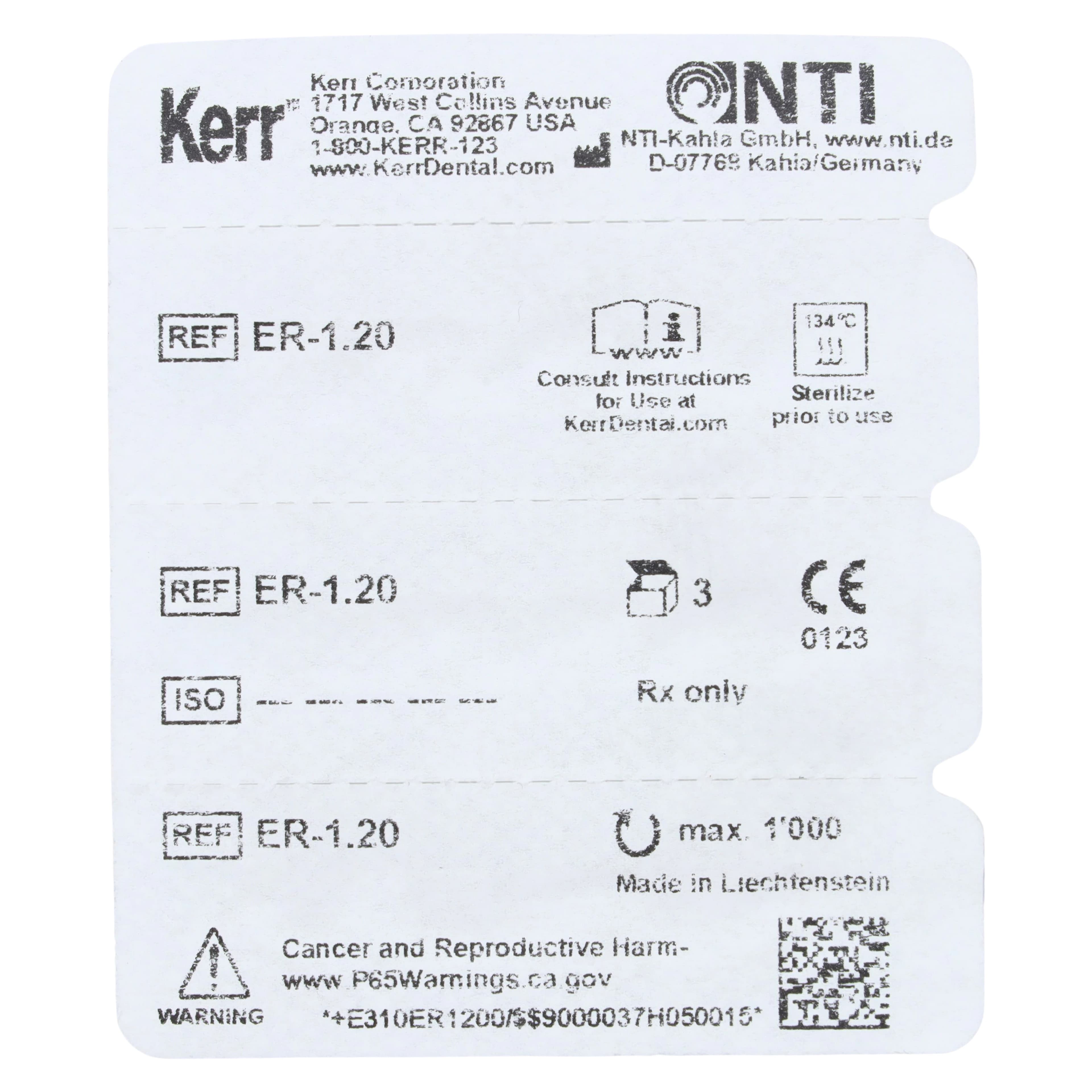 NTI Endodontic Drill 1.20mm, Pack of 3, ER-1.20 (Kerr Rotary) thumbnail 2