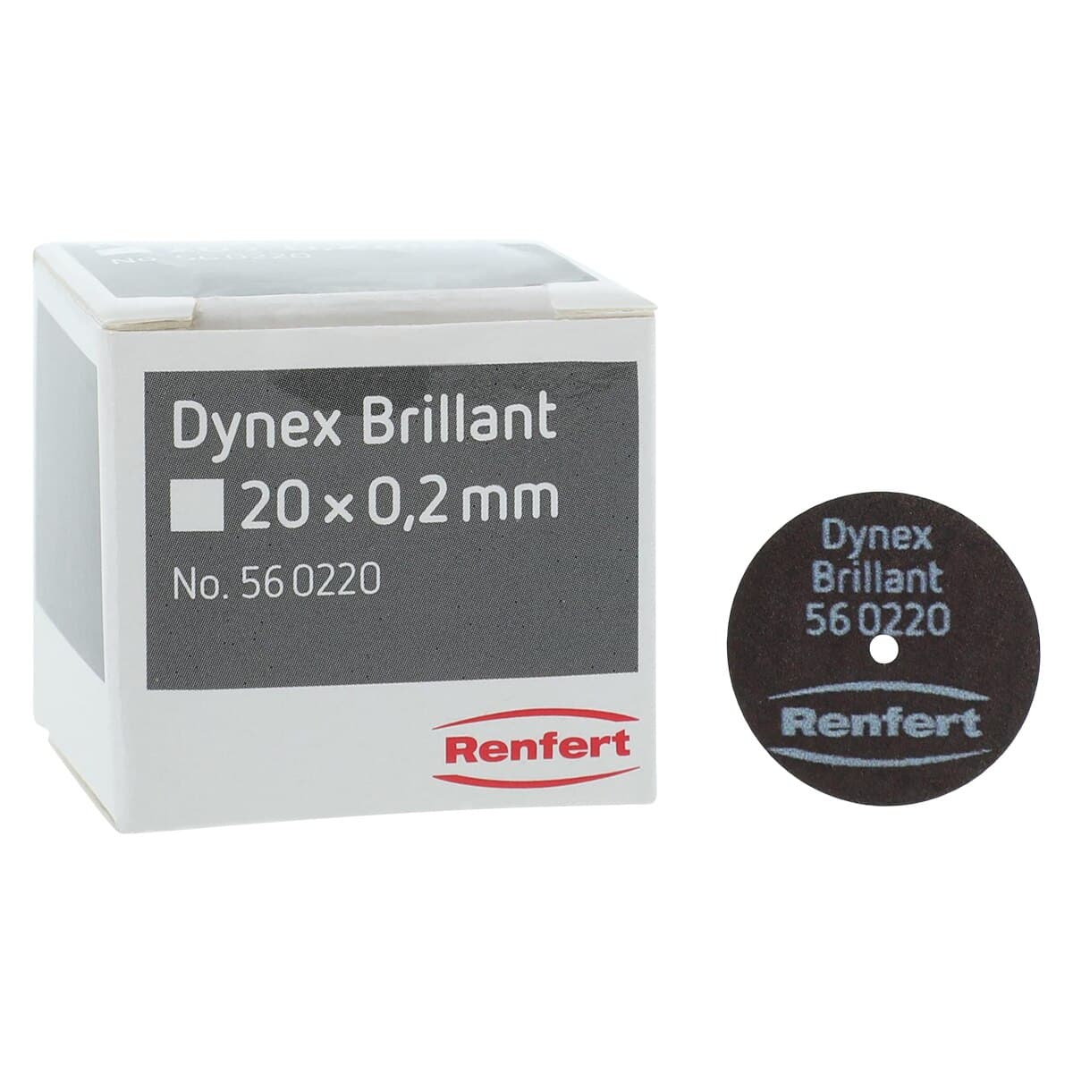 Renfert Dynex Brillant Separating Disc, 0.2 x 20mm, Ceramic, Pack of 10 thumbnail 2