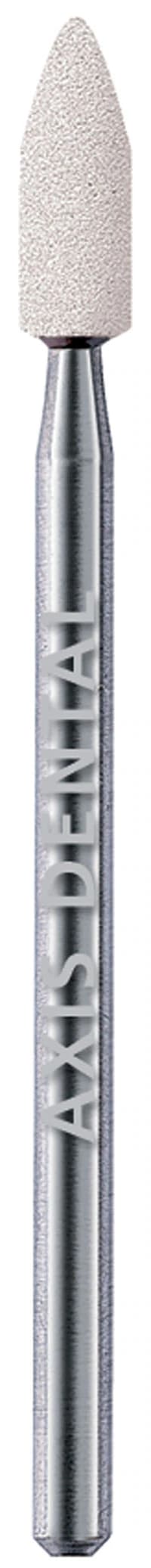 NTI Multi-Purpose Abrasive, White Stone, Small Flame, FG, Fine, 2.5 mm Diameter, 7 mm Length, 12/Pk, WF661-FG - NTI Multi-Purpose Abrasives, FG, Small Flame, # 025, 2.5 mm, Fine, White, 12/Pk, WF661-FG - Image 1