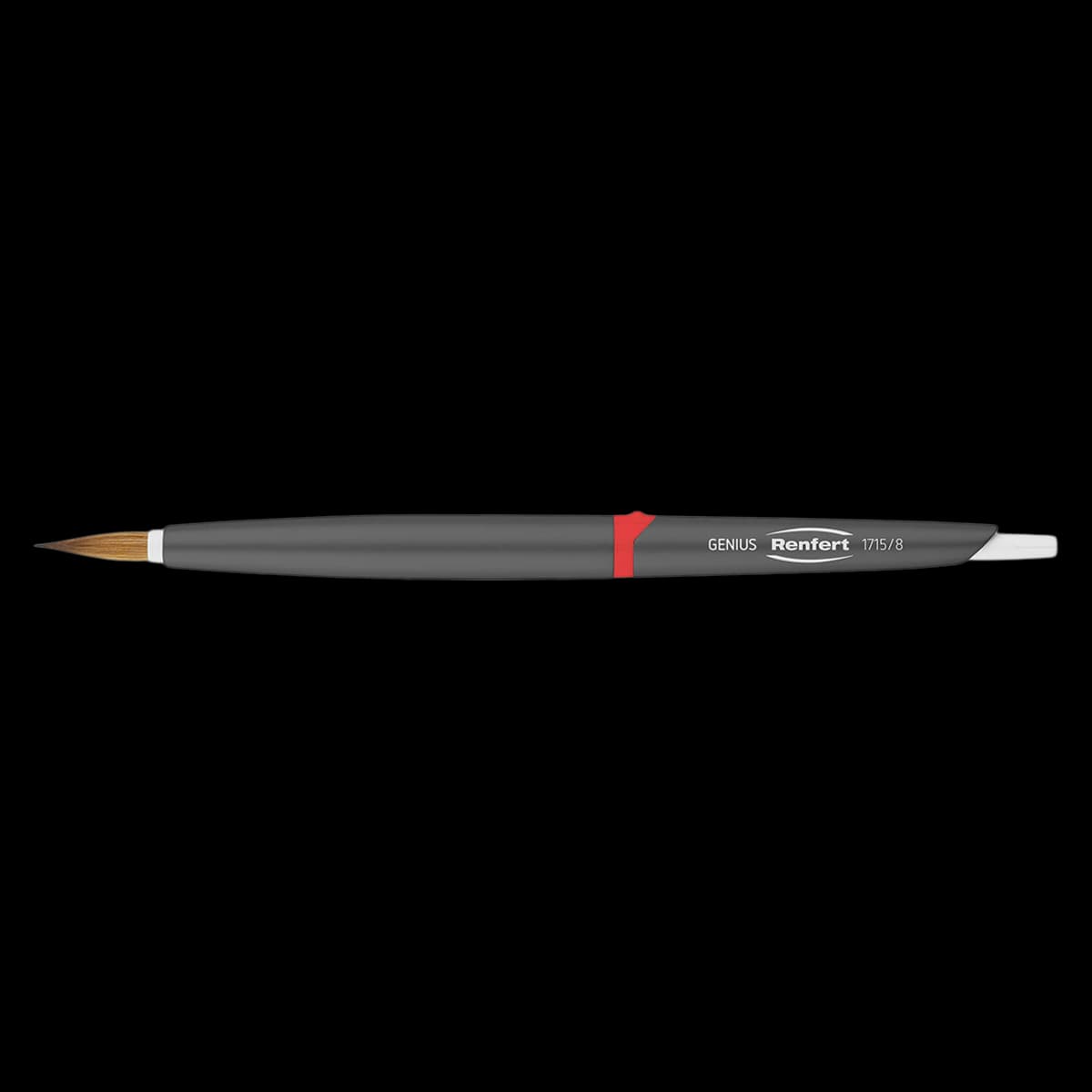 Renfert Genius Porcelain Brush #8, Natural Bristle, Single thumbnail 2
