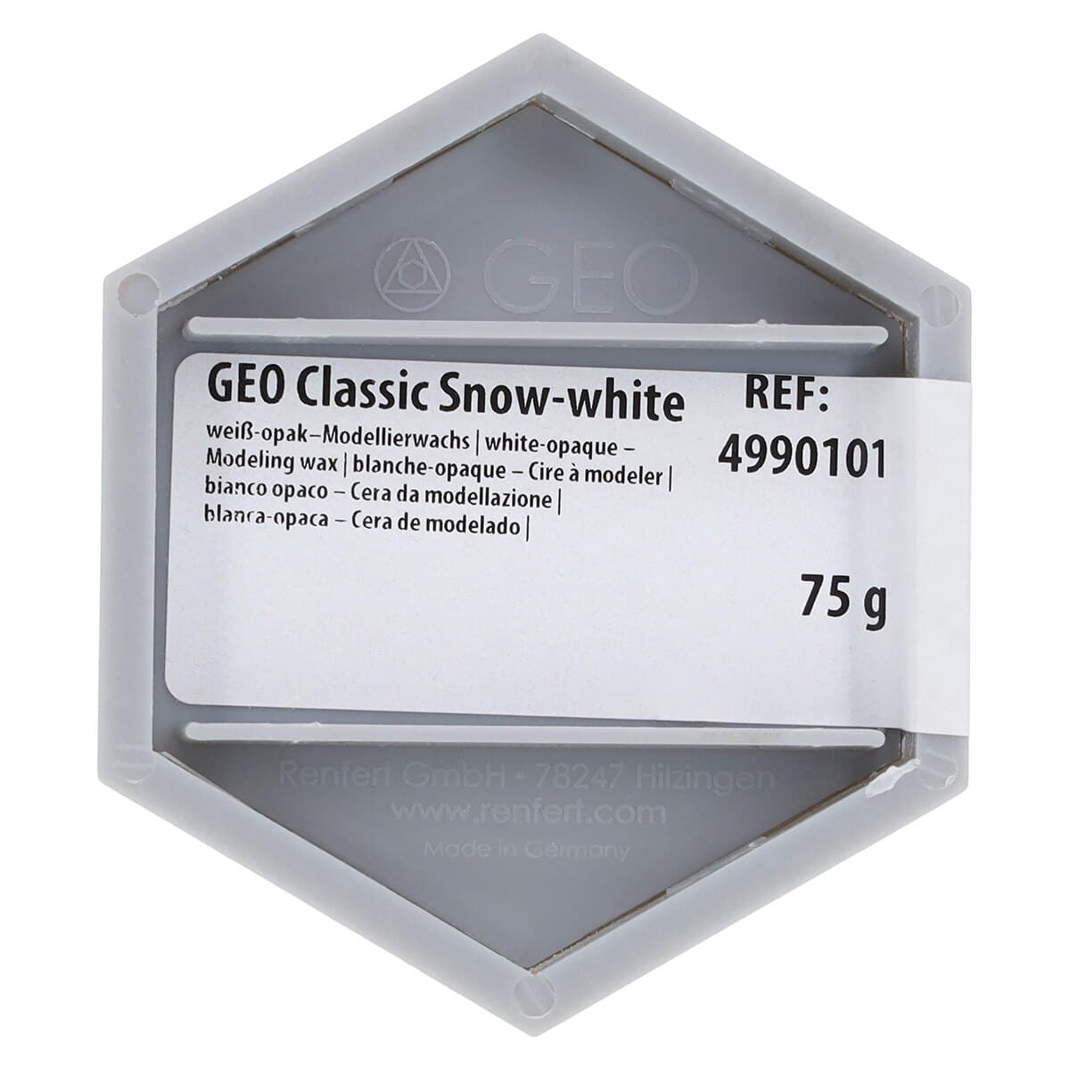 Renfert GEO Classic Modeling Wax, Snow-White Opaque, 75g, 1/Pk thumbnail 2
