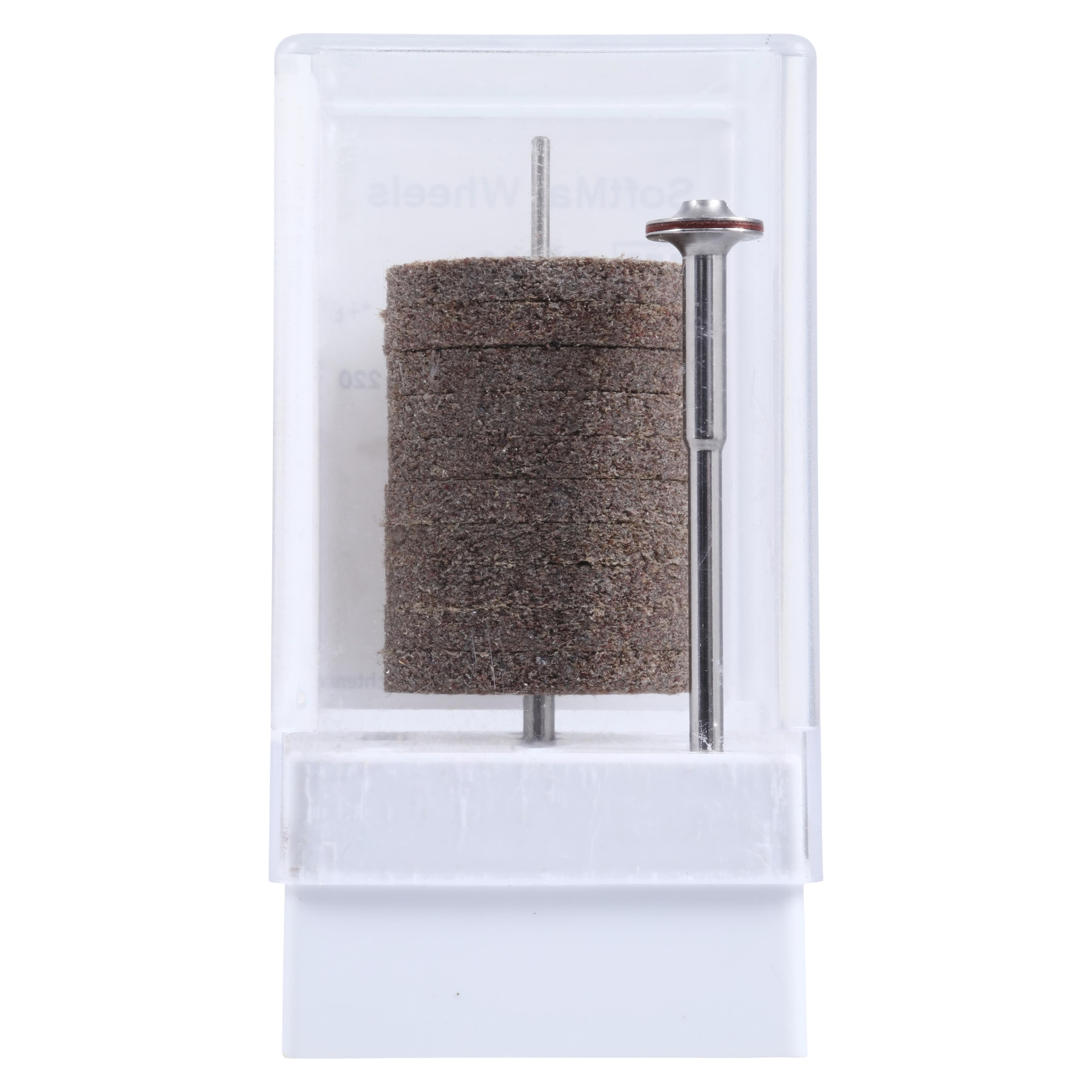 NTI SoftMat Wheels with Mandrel, Extra Fine, for Soft Reline/Mouth Guards/Bleaching Trays, 10 Wheels + 1 Mandrel, P2100 thumbnail 5