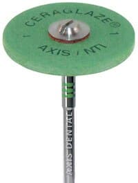 NTI CeraGlaze Polishing System, Green Pre-Polishing, Coarse, Large Wheel 25 mm, HP, P301 - CeraGlaze&reg; Polishing System - Coarse HP - Large Wheel #250 - Image 1