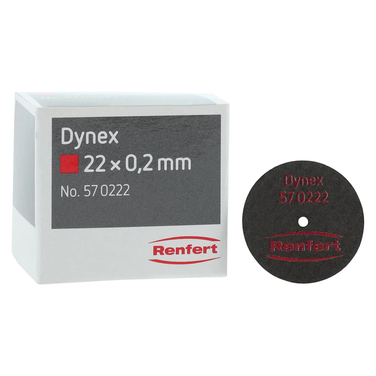 Renfert Dynex Separating Disc, 0.2 x 22mm, Glass Fiber Reinforced, Precious Metal, Pack of 20 thumbnail 2