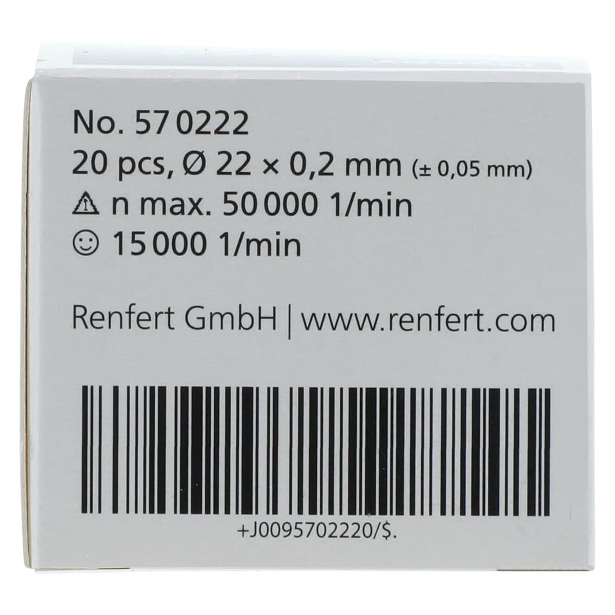 Renfert Dynex Separating Disc, 0.2 x 22mm, Glass Fiber Reinforced, Precious Metal, Pack of 20 thumbnail 6