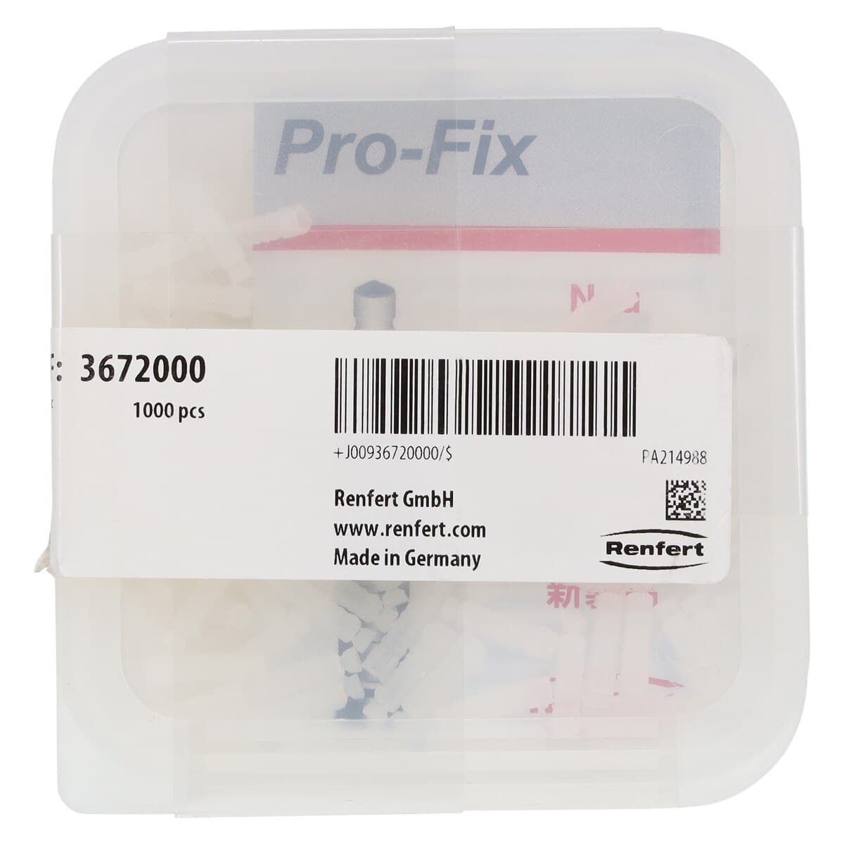Renfert Pro-Fix Model Pin with Sleeve, 1 mm, 1000/Box thumbnail 4