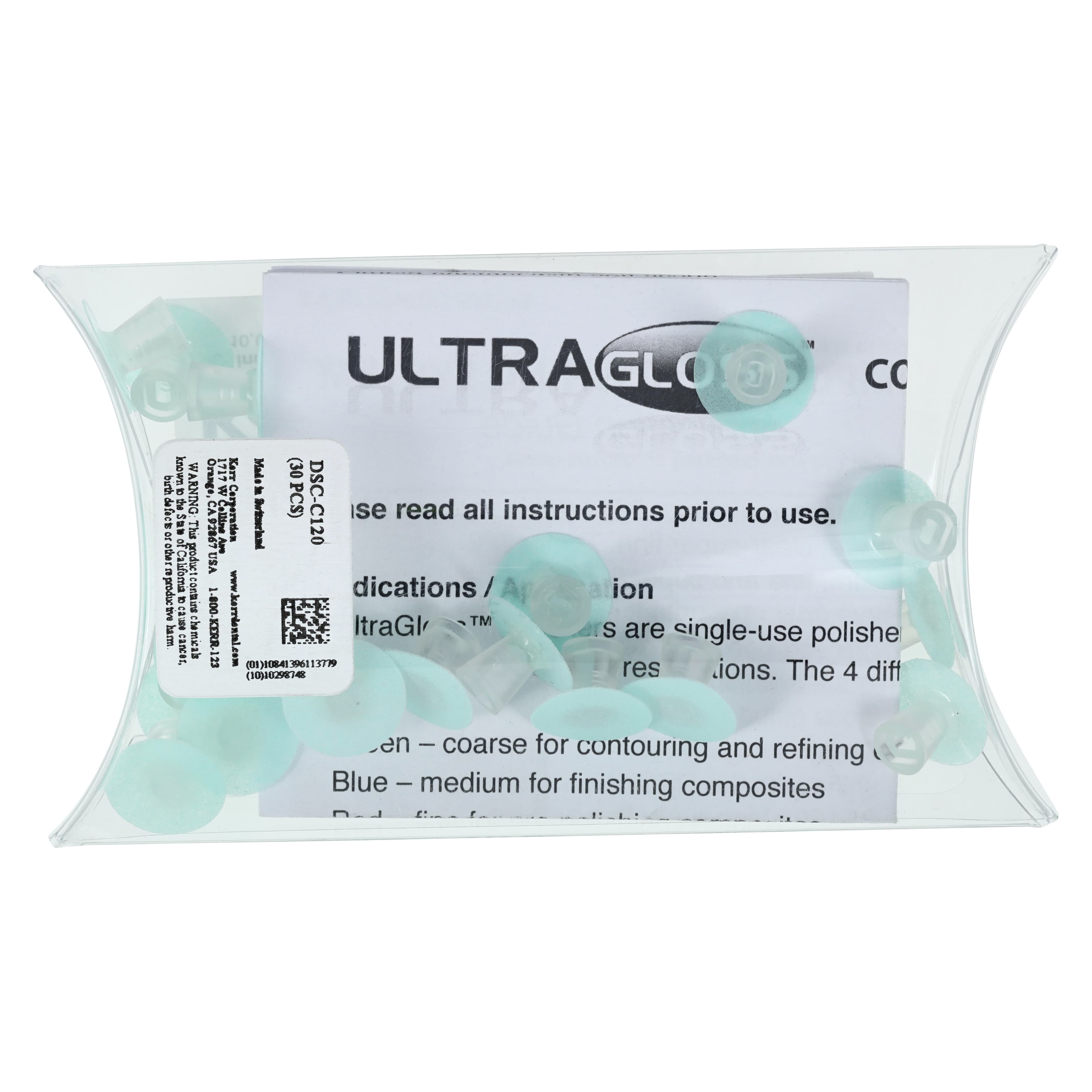 UltraGloss Composite Polishing Discs, Coarse, Single-Sided, Large (12mm), Green, 30/Pkg, DSC-C120 thumbnail 4