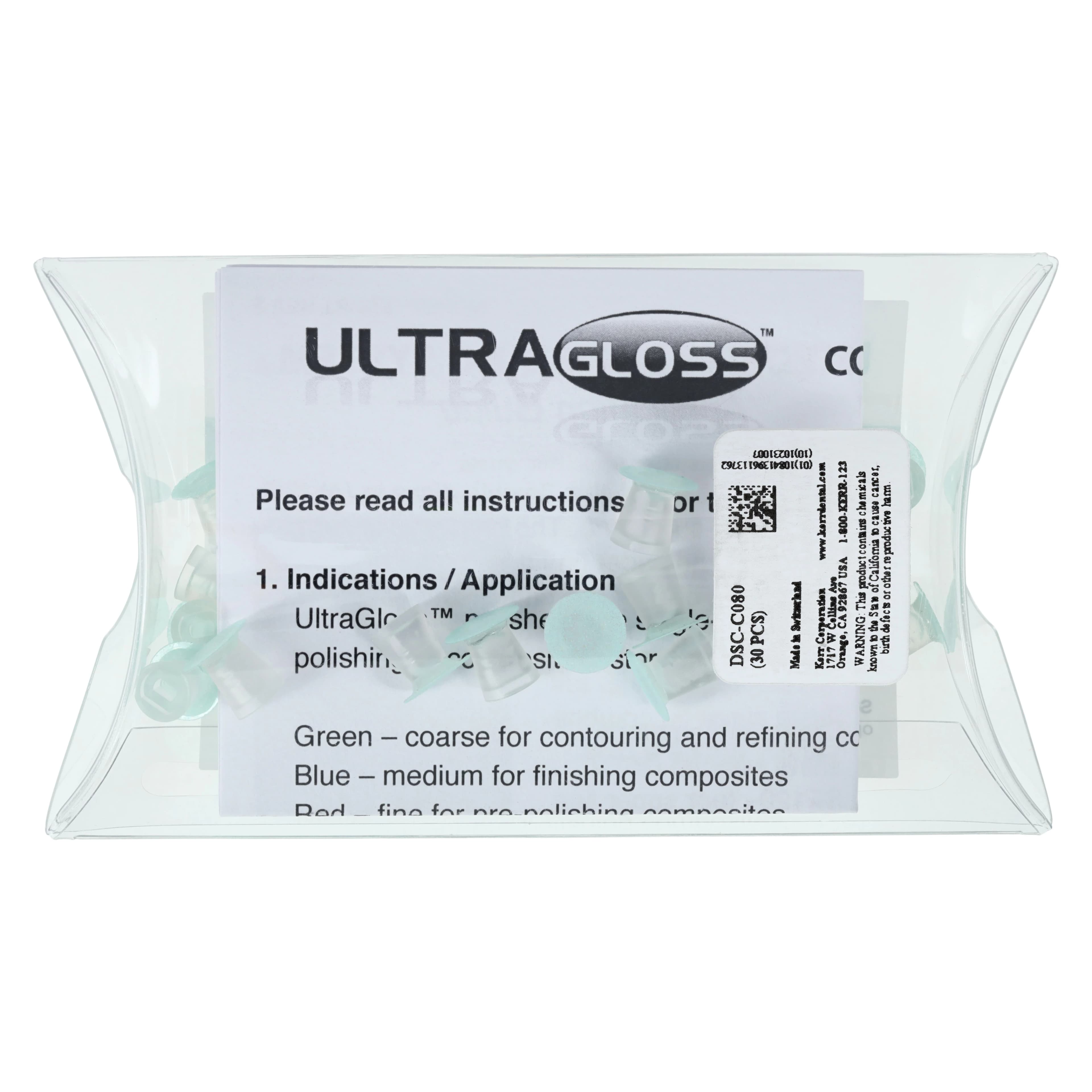 Kerr UltraGloss Composite Polishing Discs, Coarse, Single-Sided, Small (8mm), Green, 30/Pkg, DSC-C080 thumbnail 4