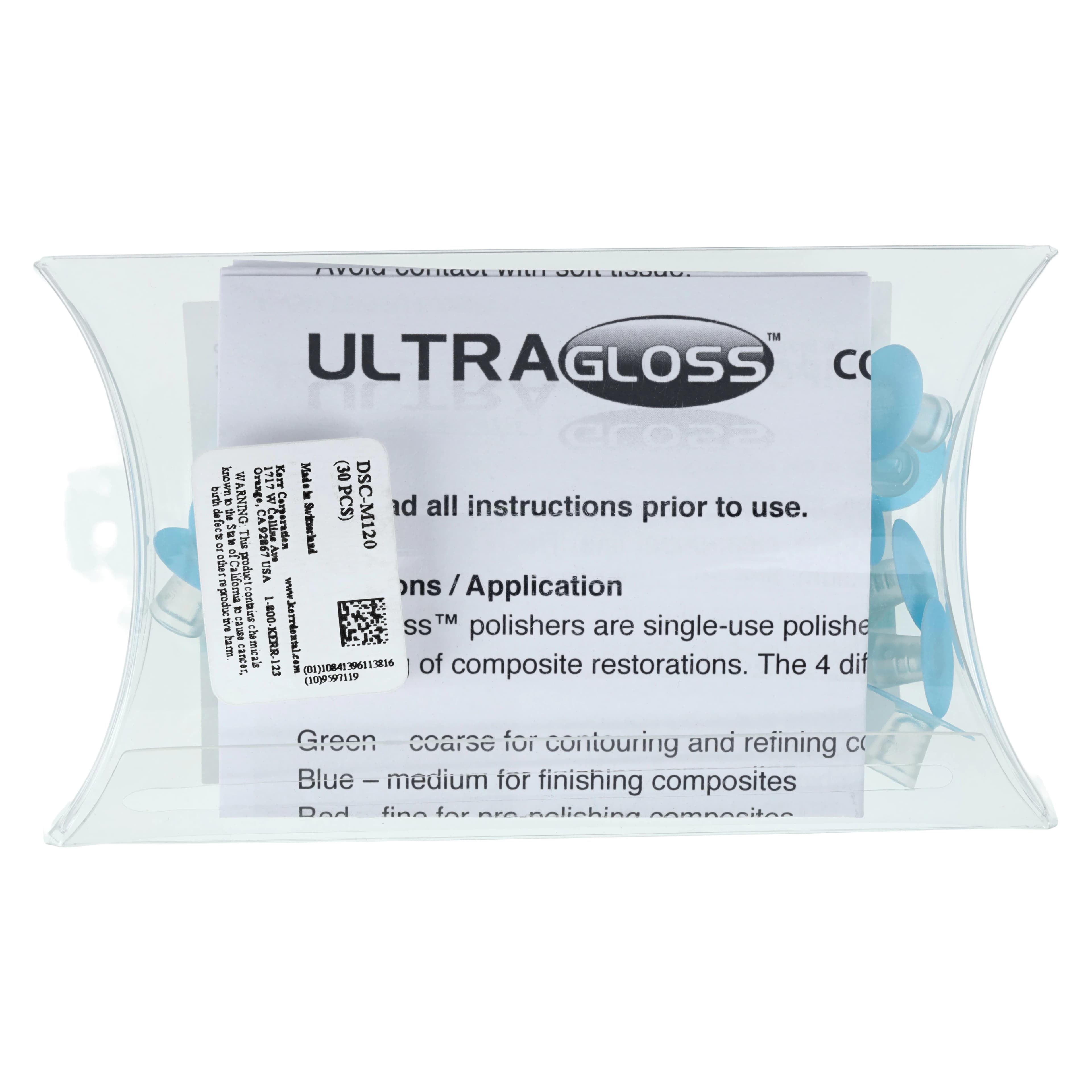 UltraGloss Composite Polishing Discs, Medium Grit, Double-Sided, Large (12 mm), Blue, 30/Pkg, DSC-M120 thumbnail 4