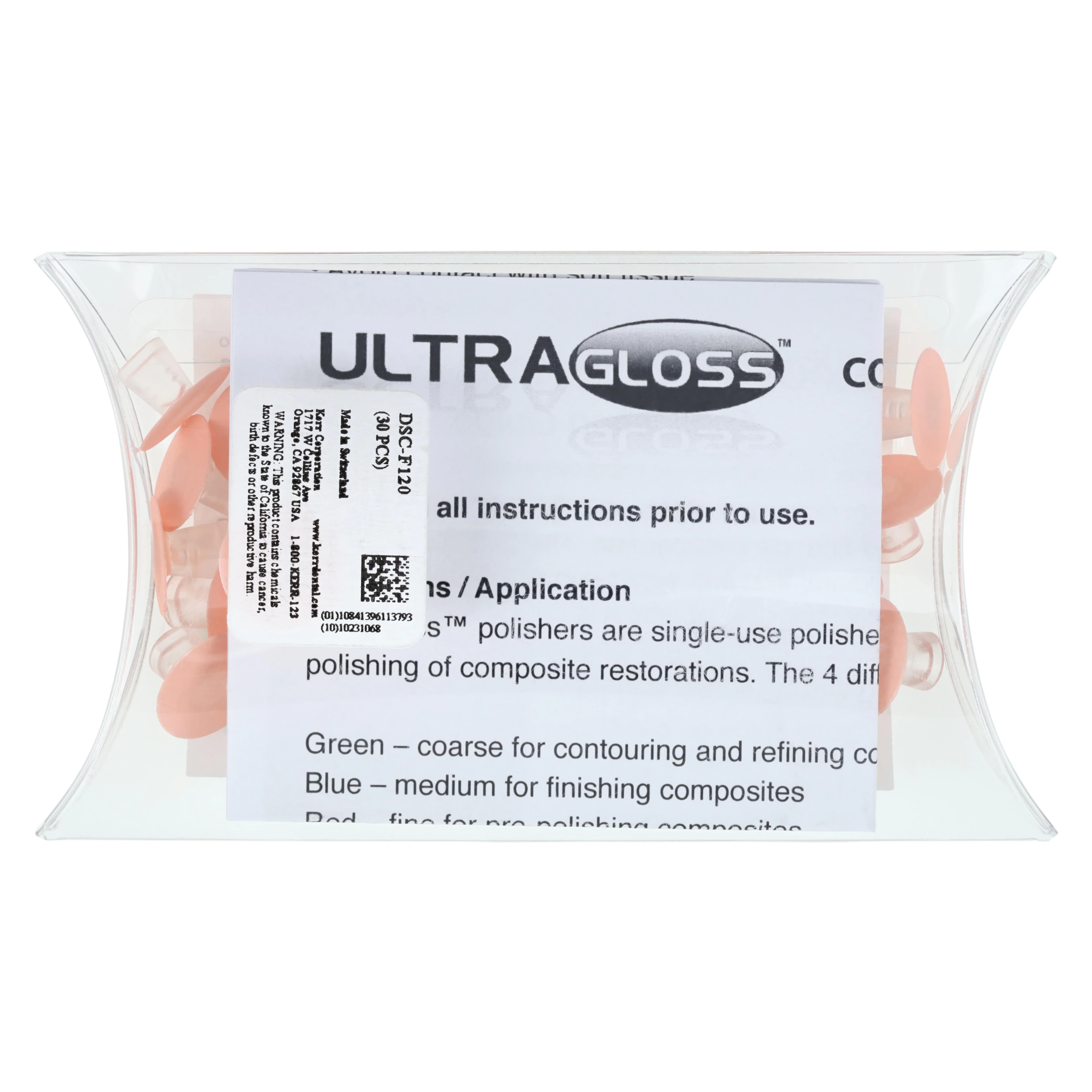 Kerr UltraGloss Composite Polishing Discs, Fine Grit, Double-Sided, Large (12 mm), Red, 30/Pkg, DSC-F120 thumbnail 4