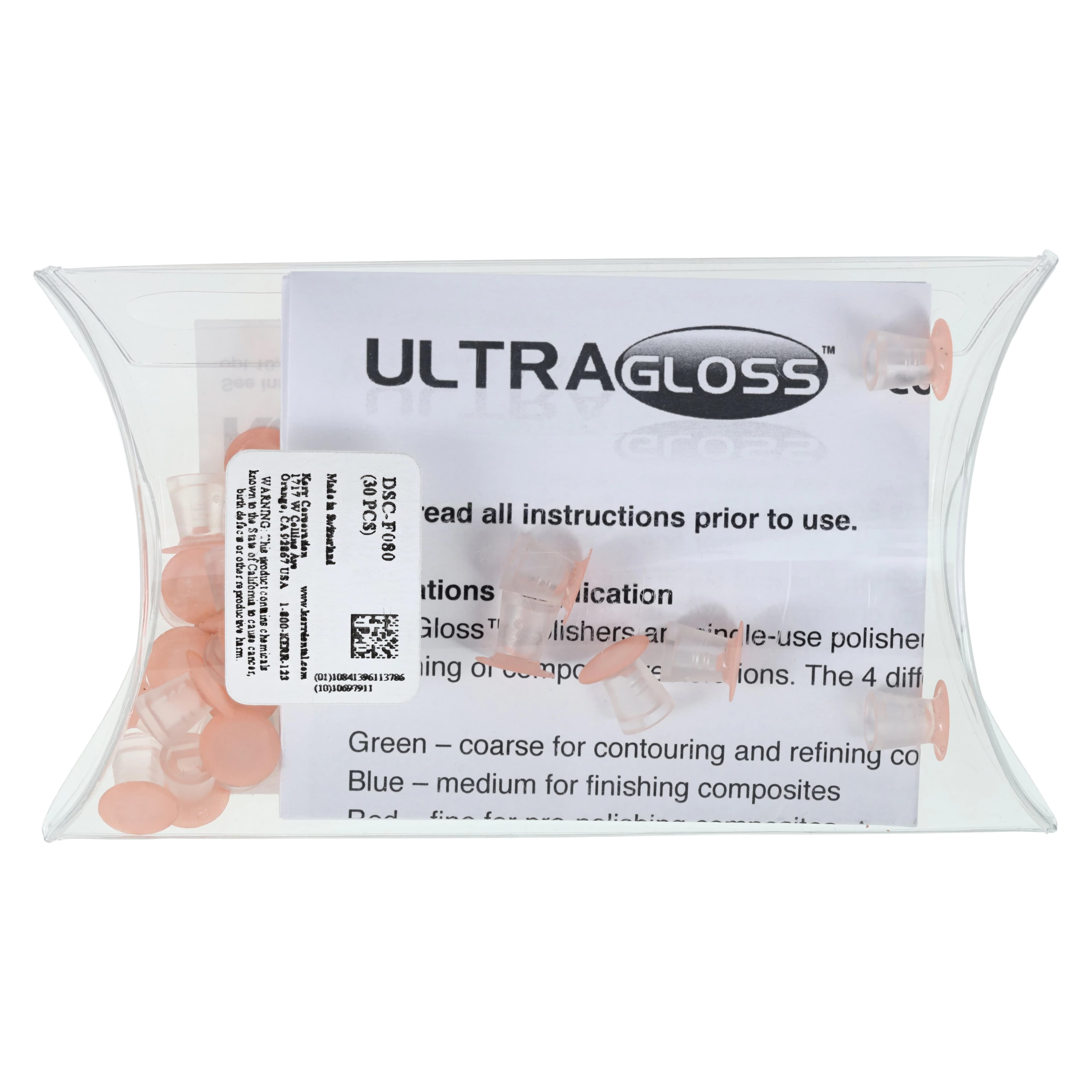 Kerr UltraGloss Composite Polishing Discs, Fine Grit, Double-Sided, Small (8 mm), Red, 30/Pkg, DSC-F080 thumbnail 4