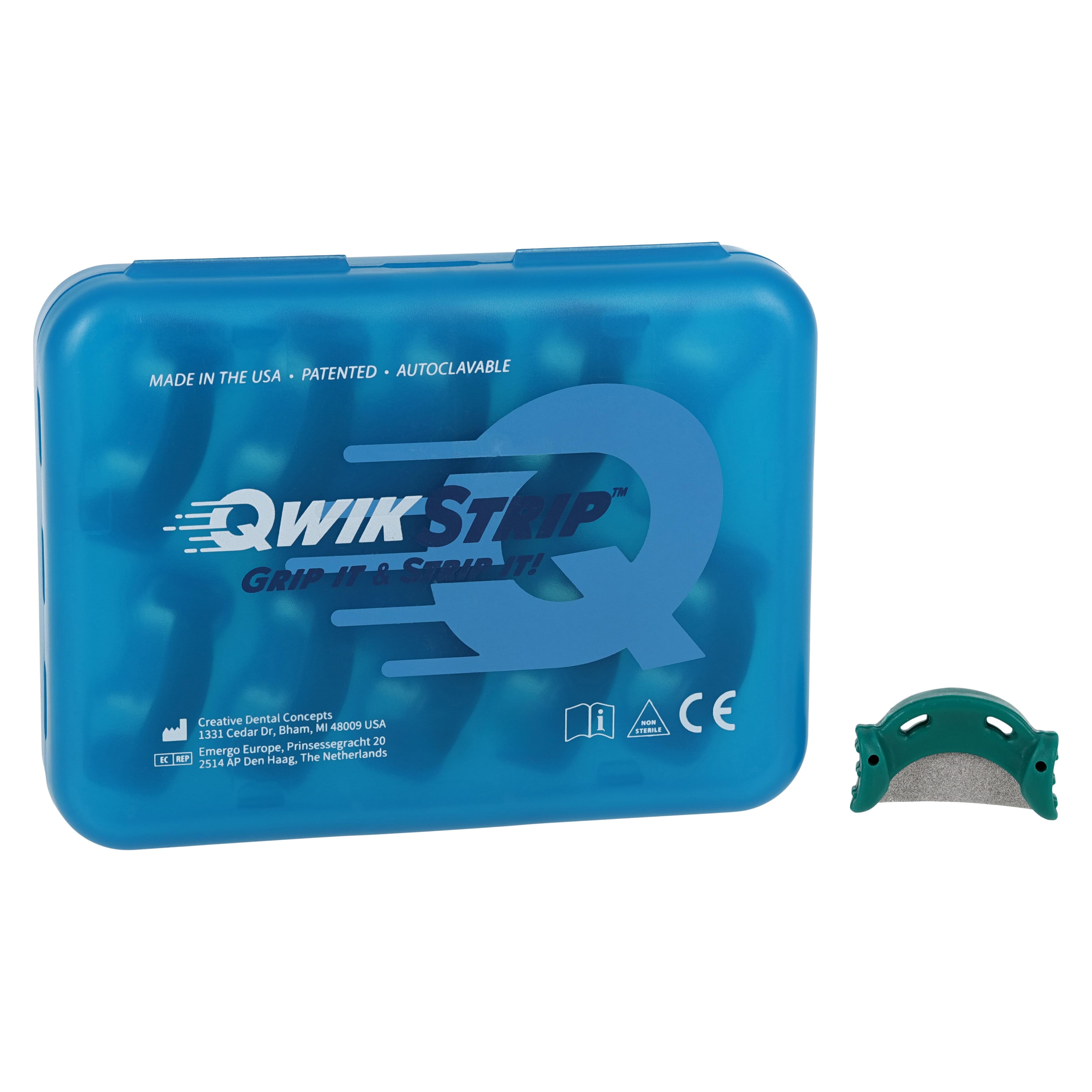 QwikStrip Single-Sided Curved Coarse Finishing Strip, Green, 0.16 mm, 10/Pack, QSC-C thumbnail 2