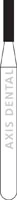 NTI Diamond Bur, FG, Medium Grit, Flat End Cylinder, #835-010 (M835-010), 5/Pkg - NTI&reg; FG Diamonds - Medium - #835-010 (4.0) - Image 1