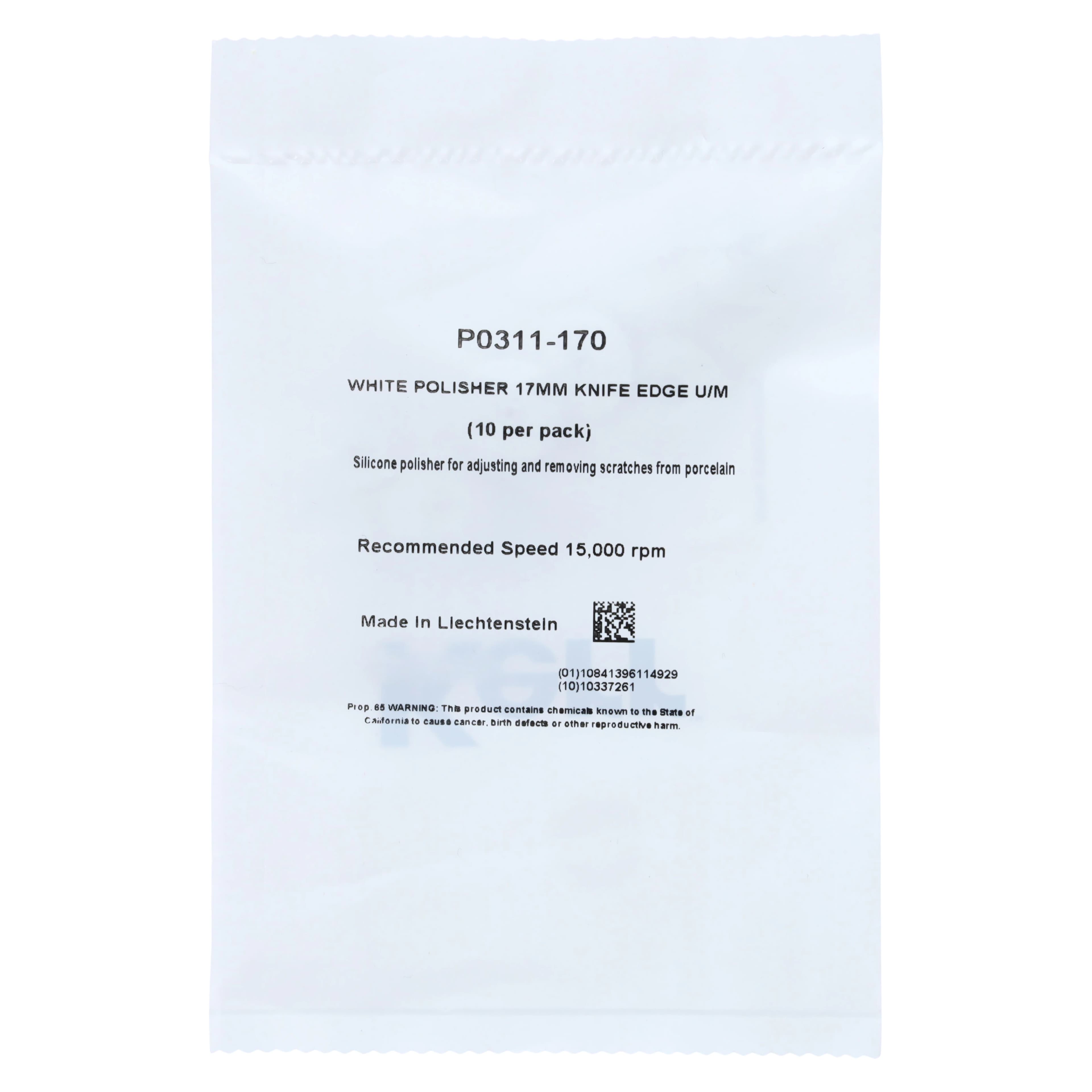 NTI Silicone Polisher, White, Unmounted, Knife Edge #170, 17 mm, 10/Pkg, P0311-170 thumbnail 2