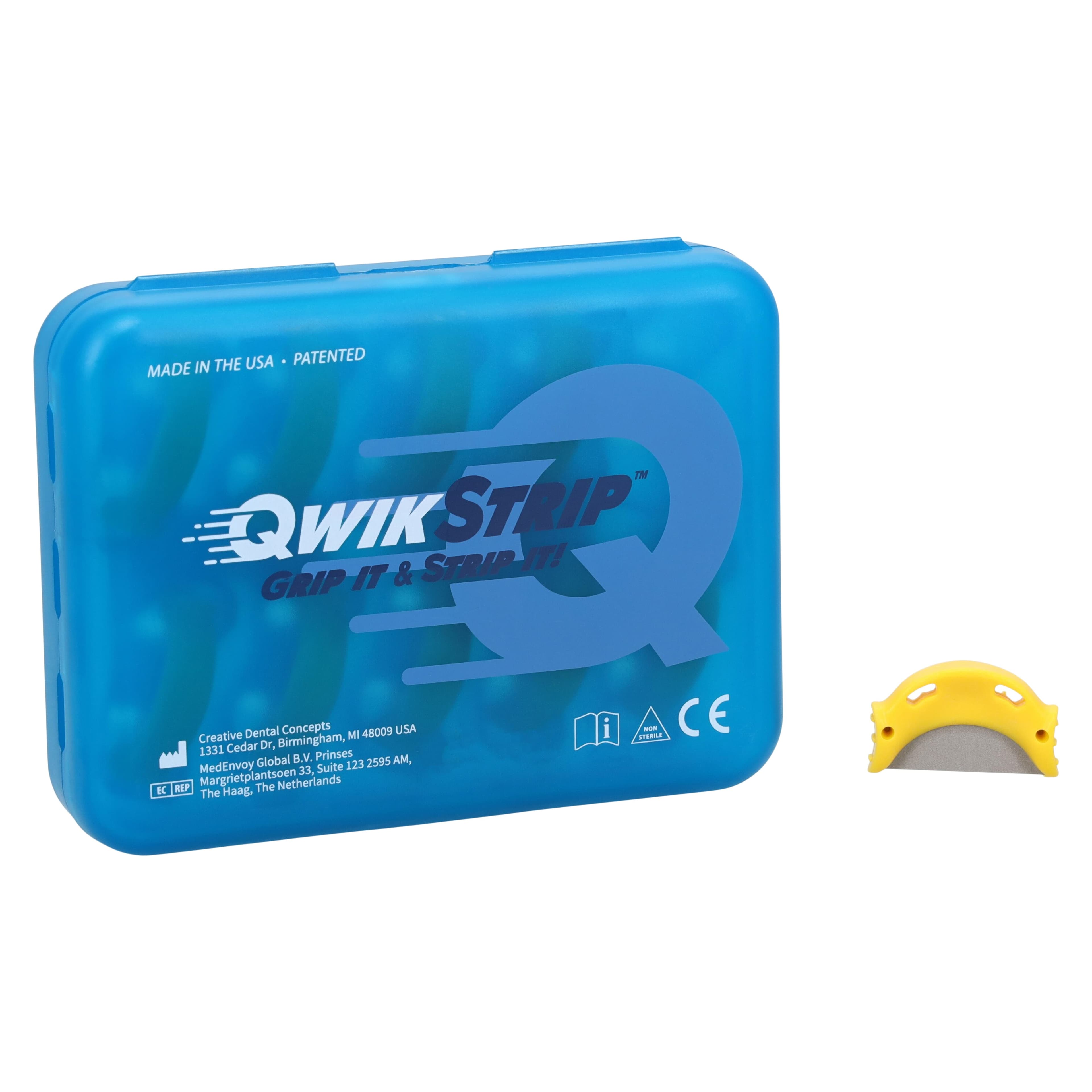 QwikStrip Single-Sided Superfine Finishing Strip, 0.07 mm, Yellow, 10/Pack, QS-SF thumbnail 2