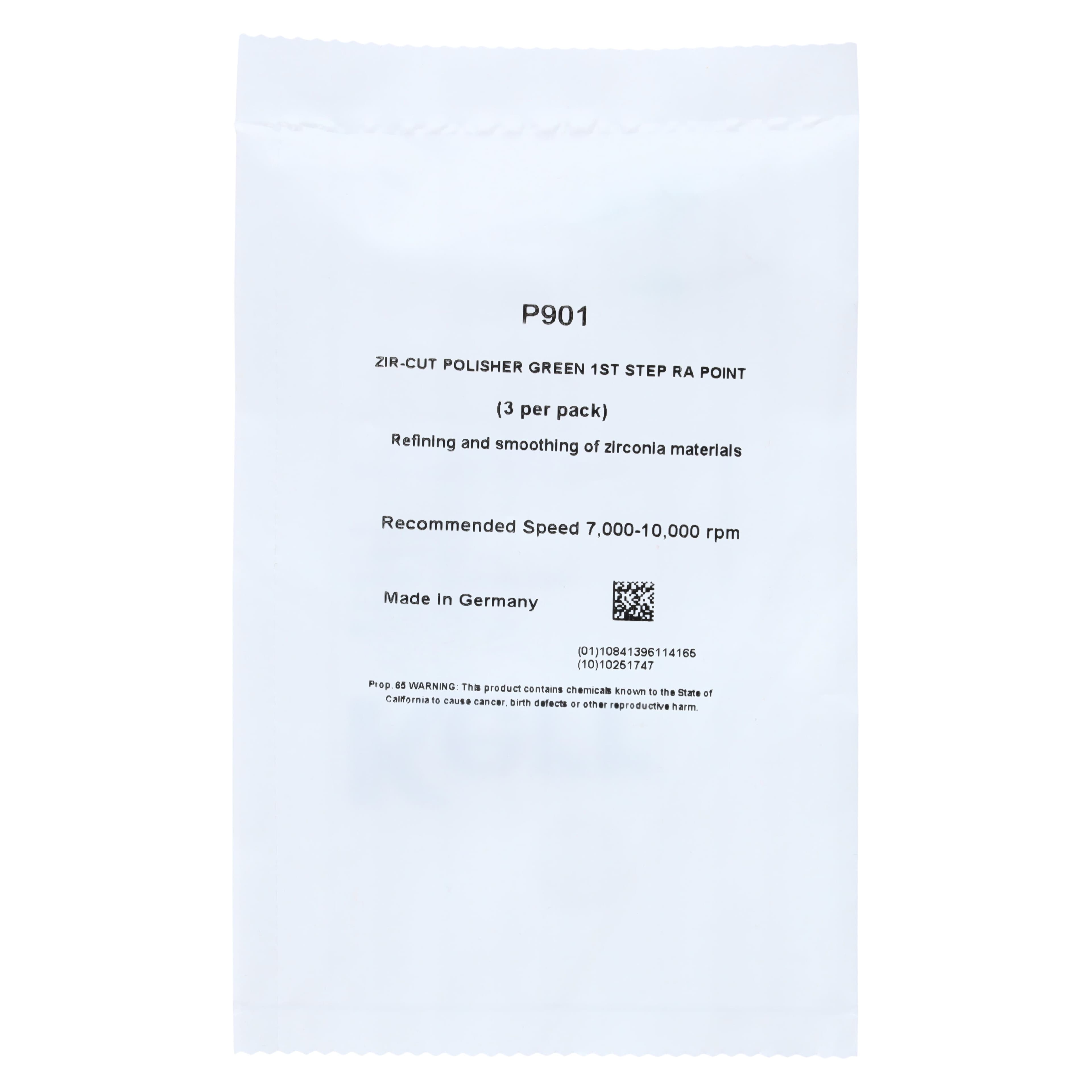 Kerr Zir-Cut Zirconia Polisher, Pre-Polishing, RA, Point, #050, 5 mm, Green, 3/Pk, P901 thumbnail 4