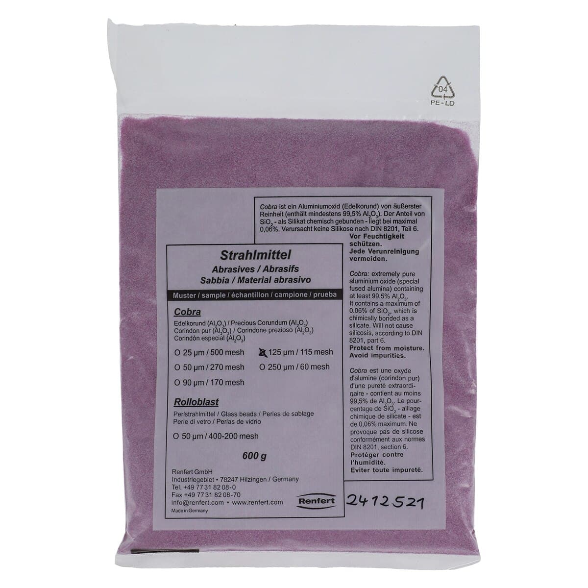Renfert Basic Classic Abrasive Blaster, 25-70µm / 70-250µm, 100-120V, 1-2 Tank Configuration thumbnail 12