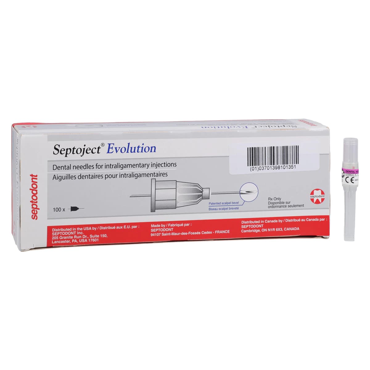 Septoject Evolution Dental Injection Needles, 30 Gauge, Extra Short (9 mm), Purple, 100/Box, 01-N1650 thumbnail 2