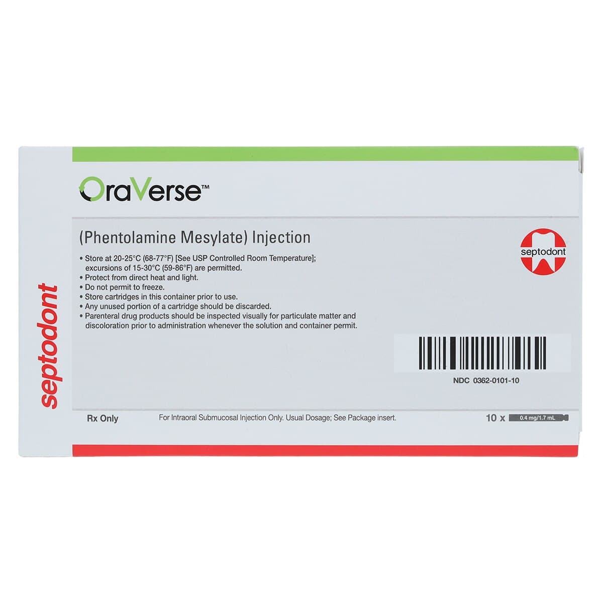 OraVerse (Phentolamine Mesylate) Local Anesthesia Reversal Agent, 1.7 mL Cartridges, 10/Box, 99210 thumbnail 5