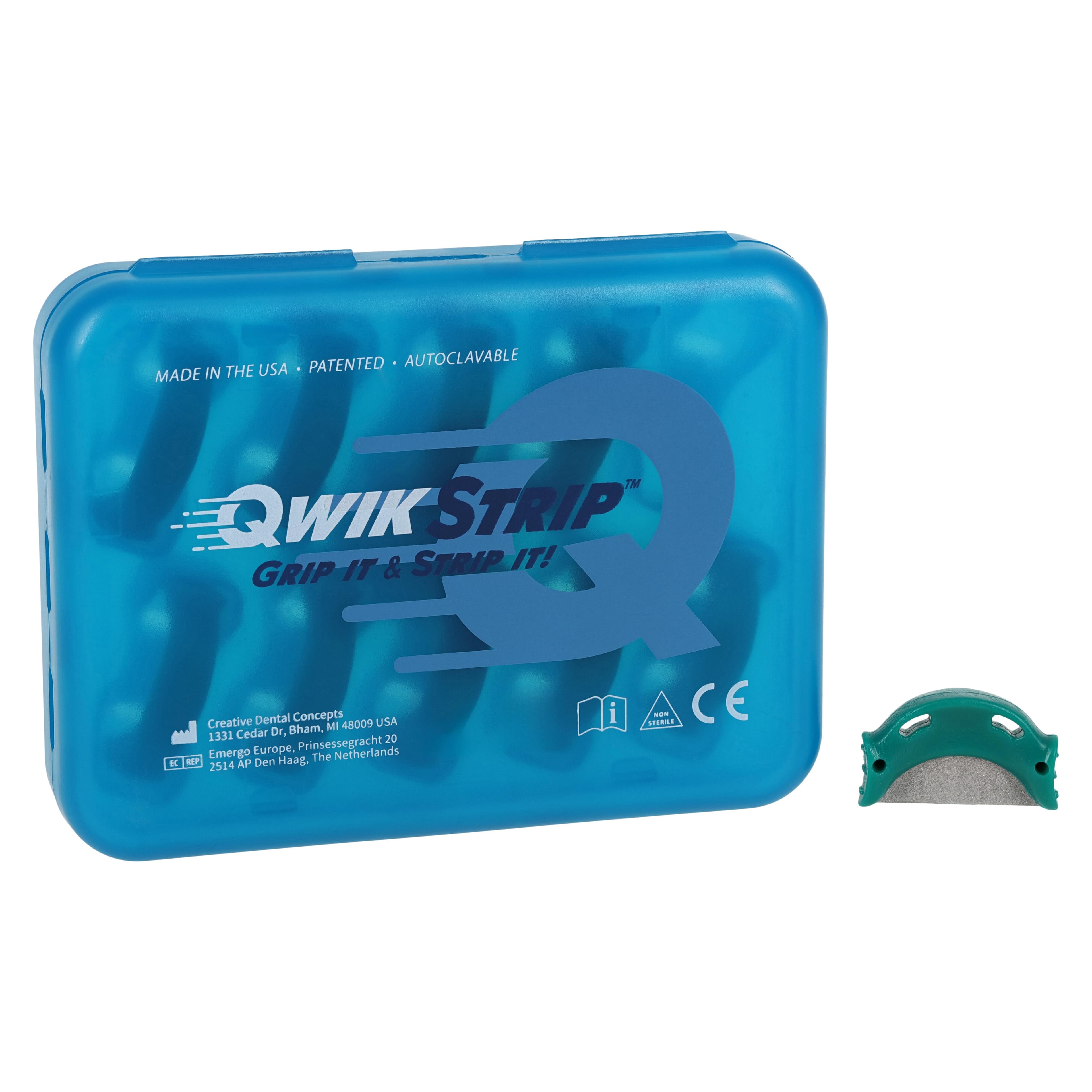 QwikStrip Single-Sided Coarse Abrasive Strips, Green, 0.16 mm, 10/Pack, QS-C thumbnail 2
