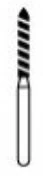 NTI Turbo Diamond Bur, Super Coarse, Friction Grip, Curettage, Beveled Cylinder, 1.4 mm Diameter, 10.0 mm Length, 5/Pkg, #SC879KT-014 - NTI&reg; Turbo Diamonds - #879K-014 (10.0) - Image 1
