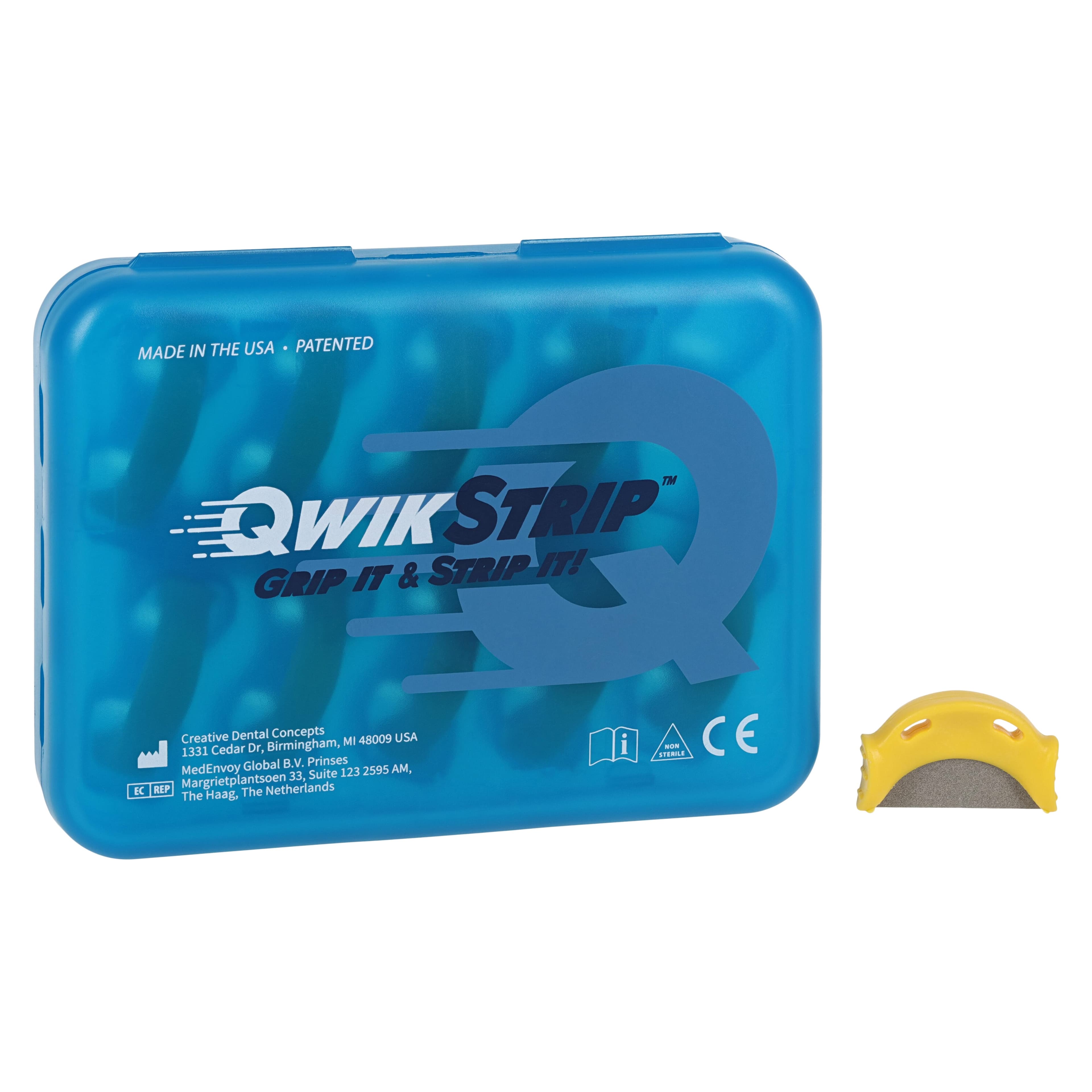 QwikStrip Double-Sided Super Fine Abrasive Strips, 0.18mm, Yellow, 10/Pack, QSDS-SF thumbnail 2