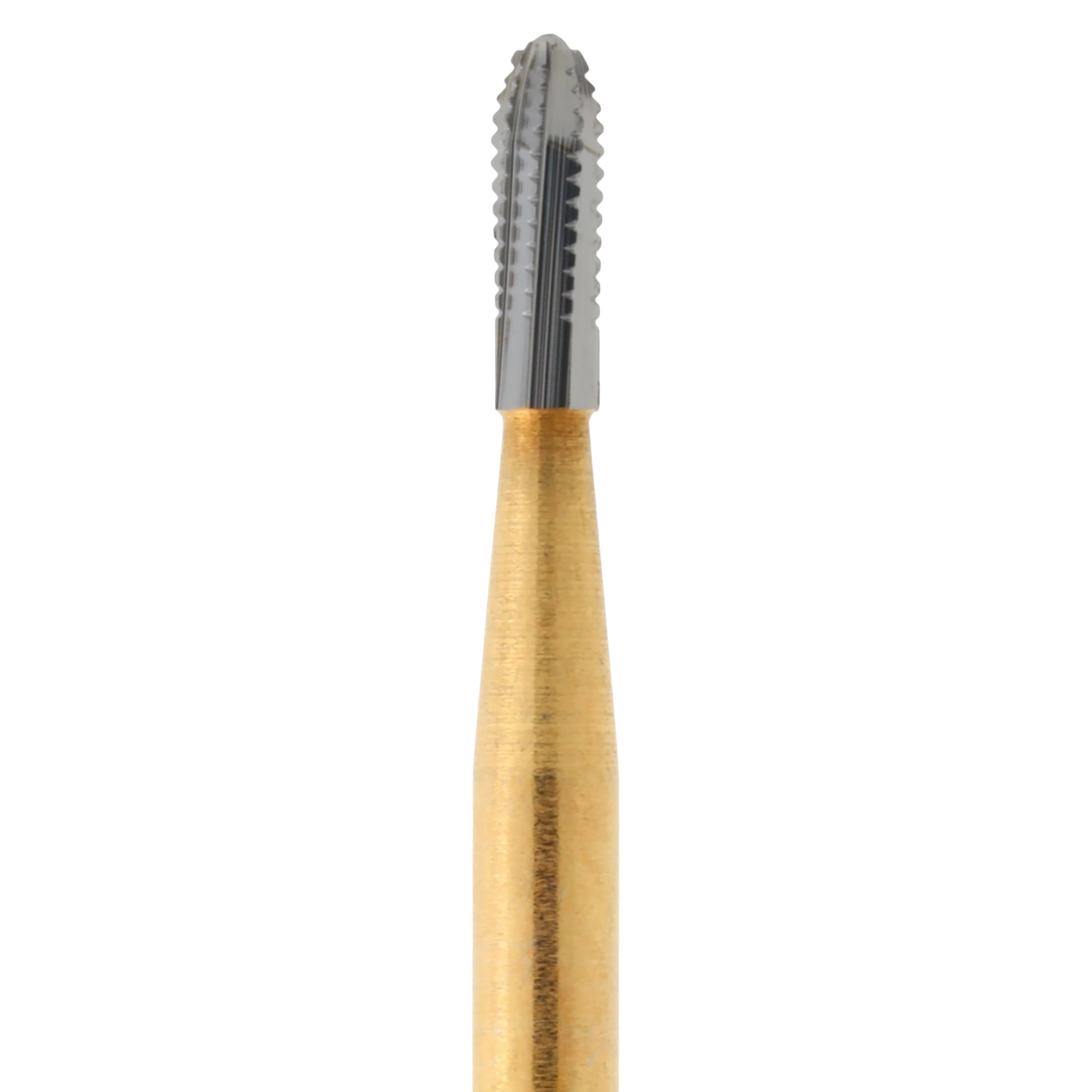 Razor Operative Carbide Bur, FG, #1558, Round End Cylinder, 1.2 mm Diameter, 4.2 mm Length, 10/Pk, H1558RZ-FG thumbnail 2