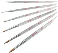 Renfert Kolinsky Ceramist Brush Set, Natural Red Sable Bristle, Assorted Sizes 1, 2, 4, 6, 8, 10, 6/Pack, 17131000 thumbnail 14