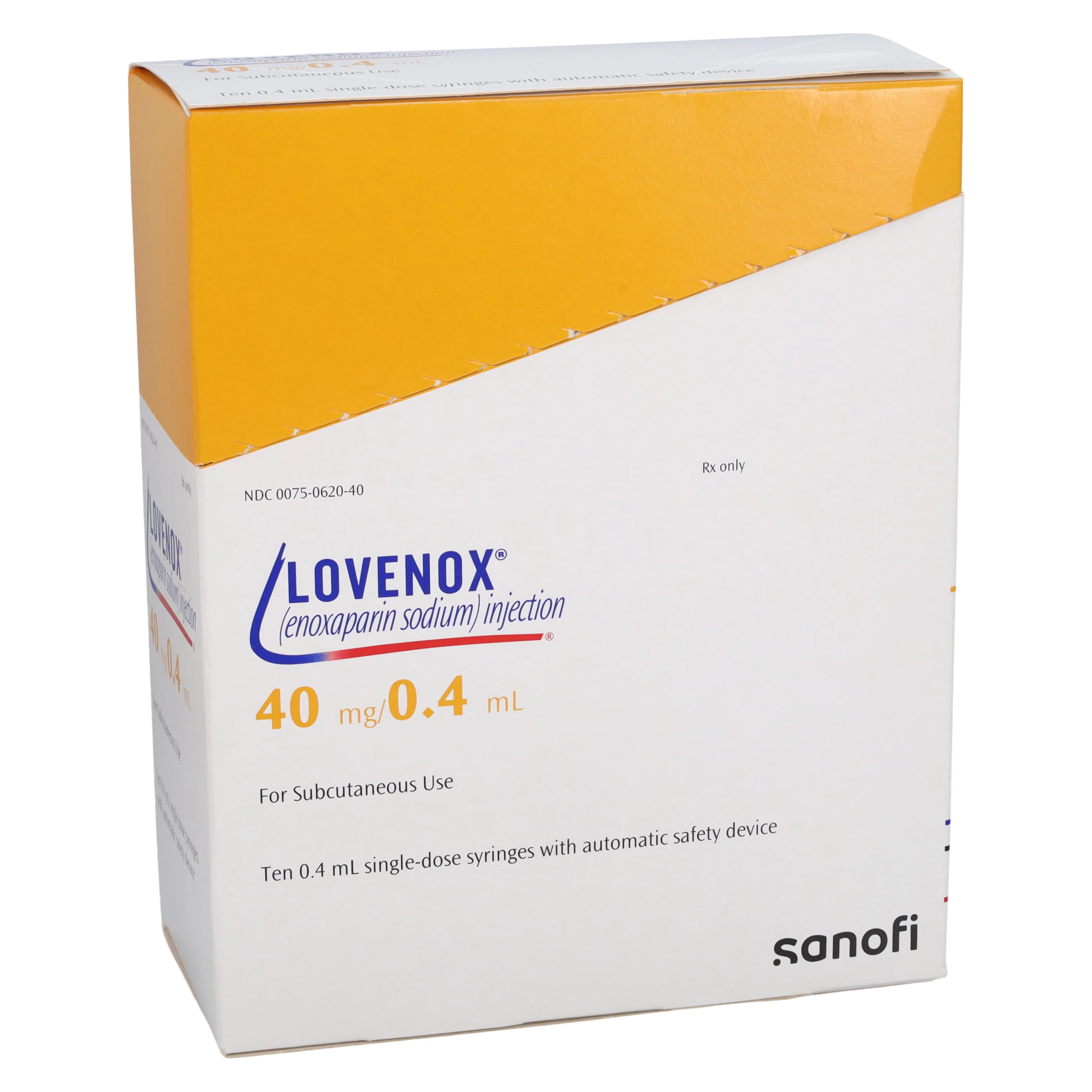 Lovenox (Enoxaparin Sodium) Injection 40mg/0.4mL Prefilled Syringe, 10/Package - Lovenox Inj 0.4mL PFS - Image 1