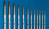 Renfert Takanishi Ceramist Brush, Size #2/0, Synthetic Bristle, 2/Pack, 17140120 - Takanishi Ceramist Brushes - Image 1