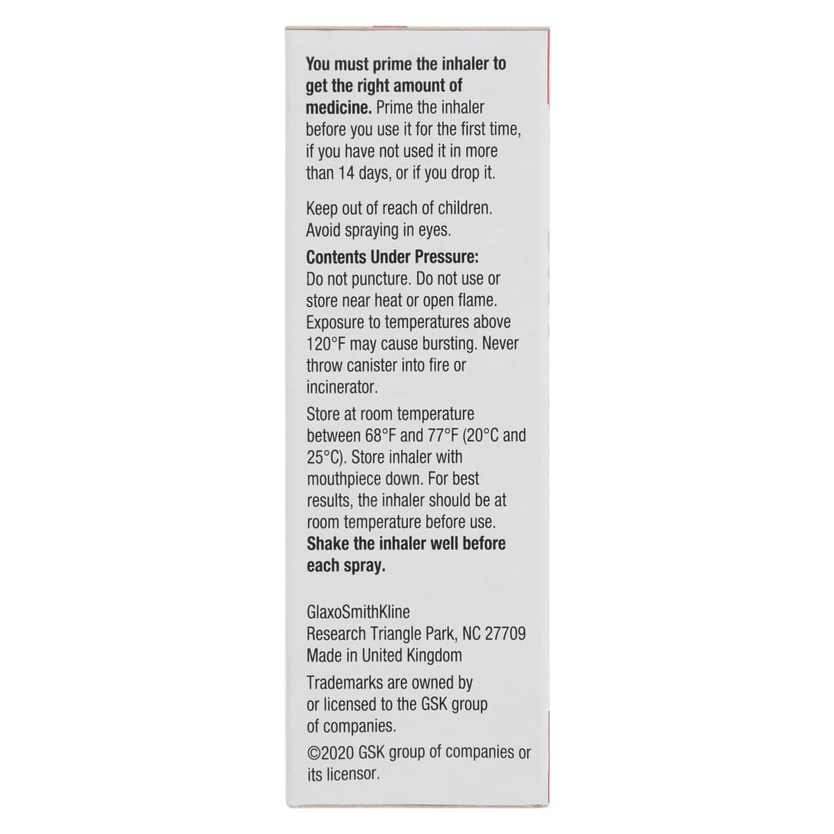 Ventolin HFA Inhalation Aerosol Inhaler, 18g thumbnail 3