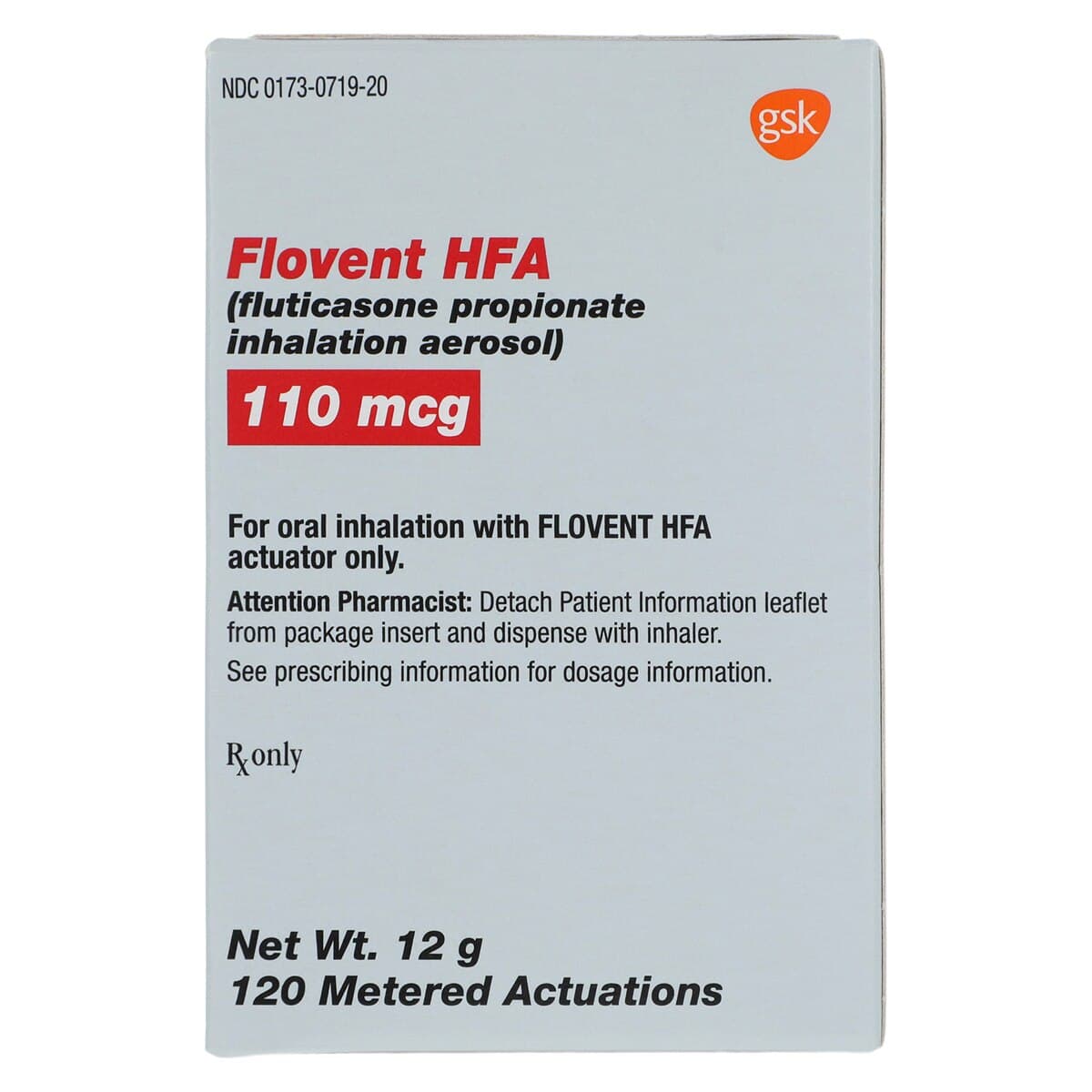 Flovent HFA Aerosol Inhalation Aerosol 110mcg Inhaler 12gm thumbnail 2