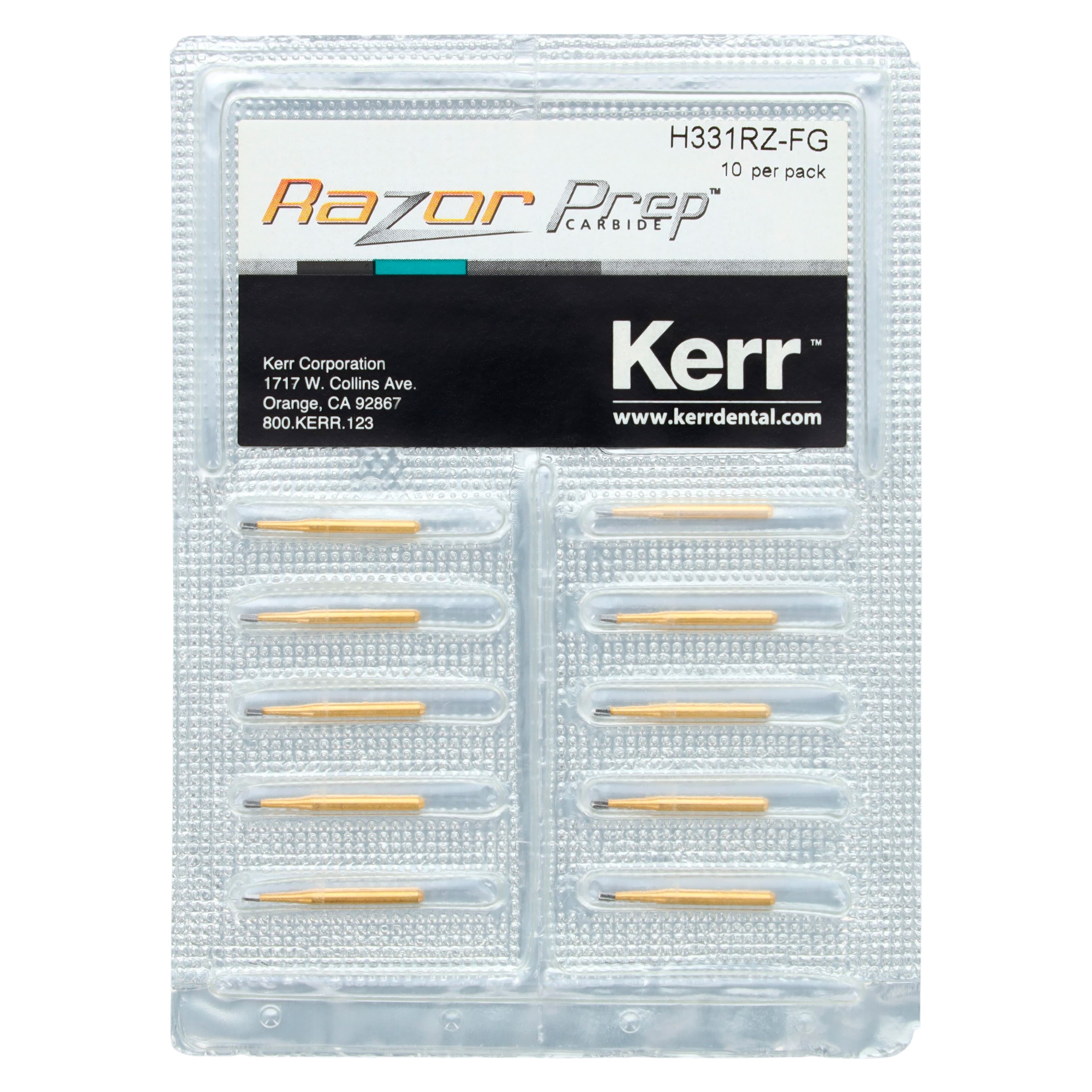 Kerr Razor Operative Carbide Bur, FG #331, Pear, 1.0 mm Diameter, 1.7 mm Length, 10/Pkg, H331RZ-FG thumbnail 4