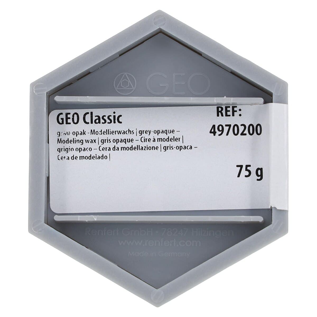 Renfert GEO Classic Modeling Wax, Grey-Opaque, 75g, 1/Pk thumbnail 2