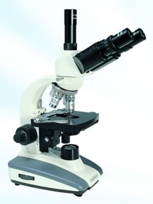 C&A Scientific Trinocular Microscope, DIN 4x, Iris Diaphragm, 6V Halogen, Five Year Warranty - Microscope Trinocular - Image 1