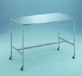 Blickman Industries Instrument Table, 48" x 24" x 34", Stainless Steel, with 3" Casters - Table Instrument 48x24x34 SS - Image 1