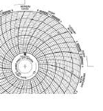 Circular Chart Paper for Helmer 220366 Recorder, 4" Diameter, 52/Box - Chart f/ Helmer 220366 4" - Image 1