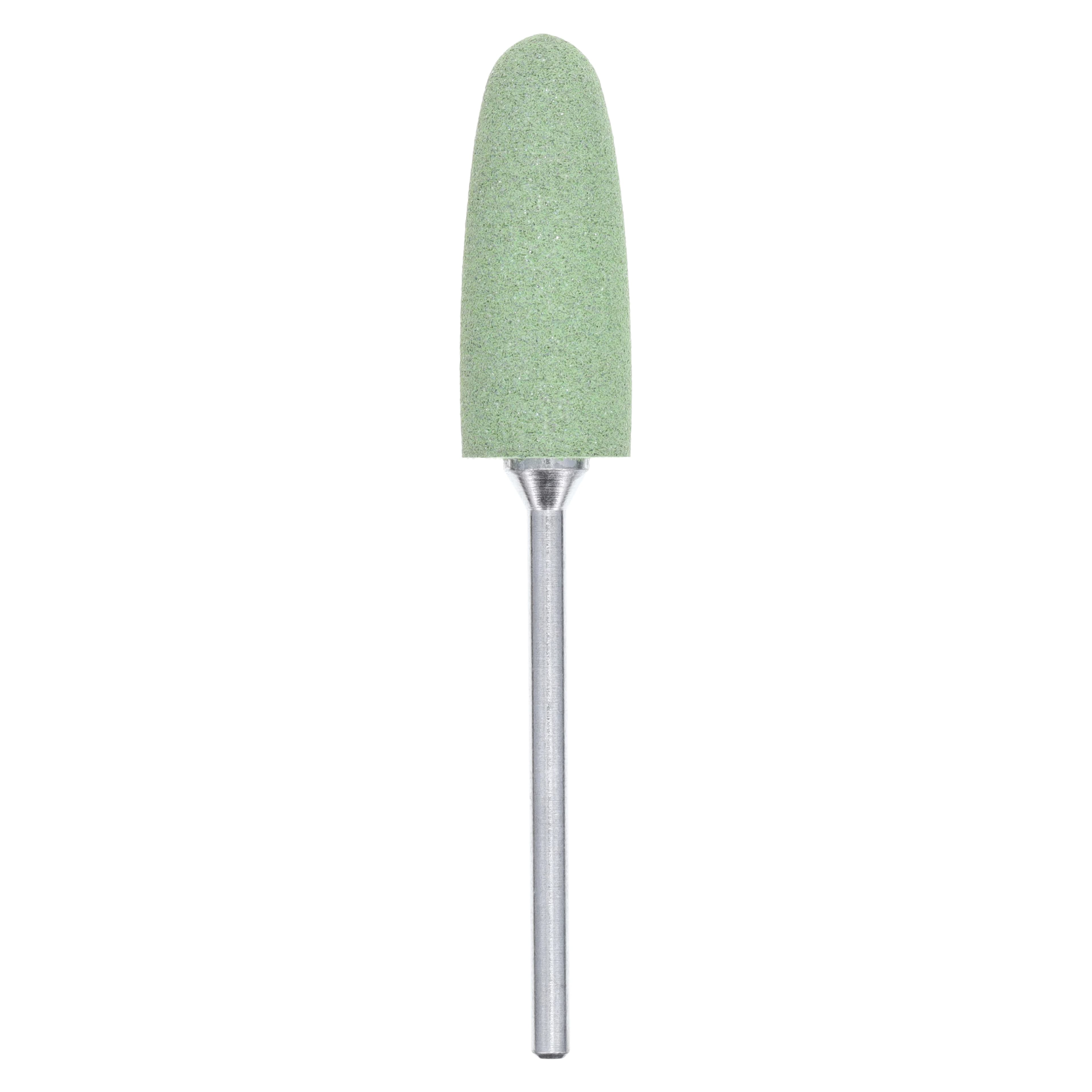 NTI Acrylic Polisher, Coarse (Green), Round End Taper, HP Shank, 6/Pk, P0674 - NTI&reg; Acrylic Polishers - Coarse HP - Green Round End Taper #100 - Image 1