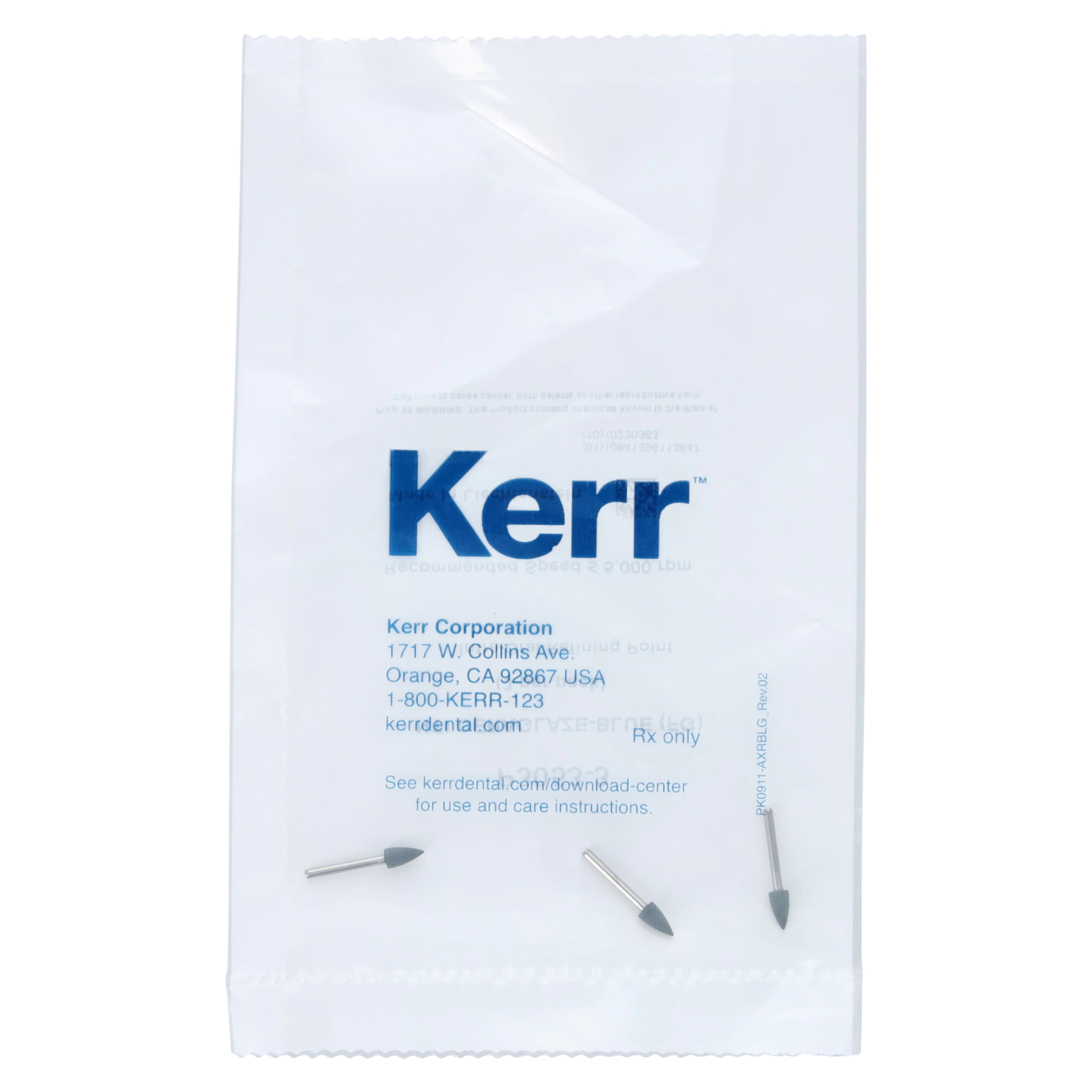 NTI CeraGlaze Polishing System, Fine Blue Refining, FG Shank, Small Flame, 3/Pkg, P3053-3 - CeraGlaze&reg; Polishing System - Fine FG - Flame #30 - Image 1