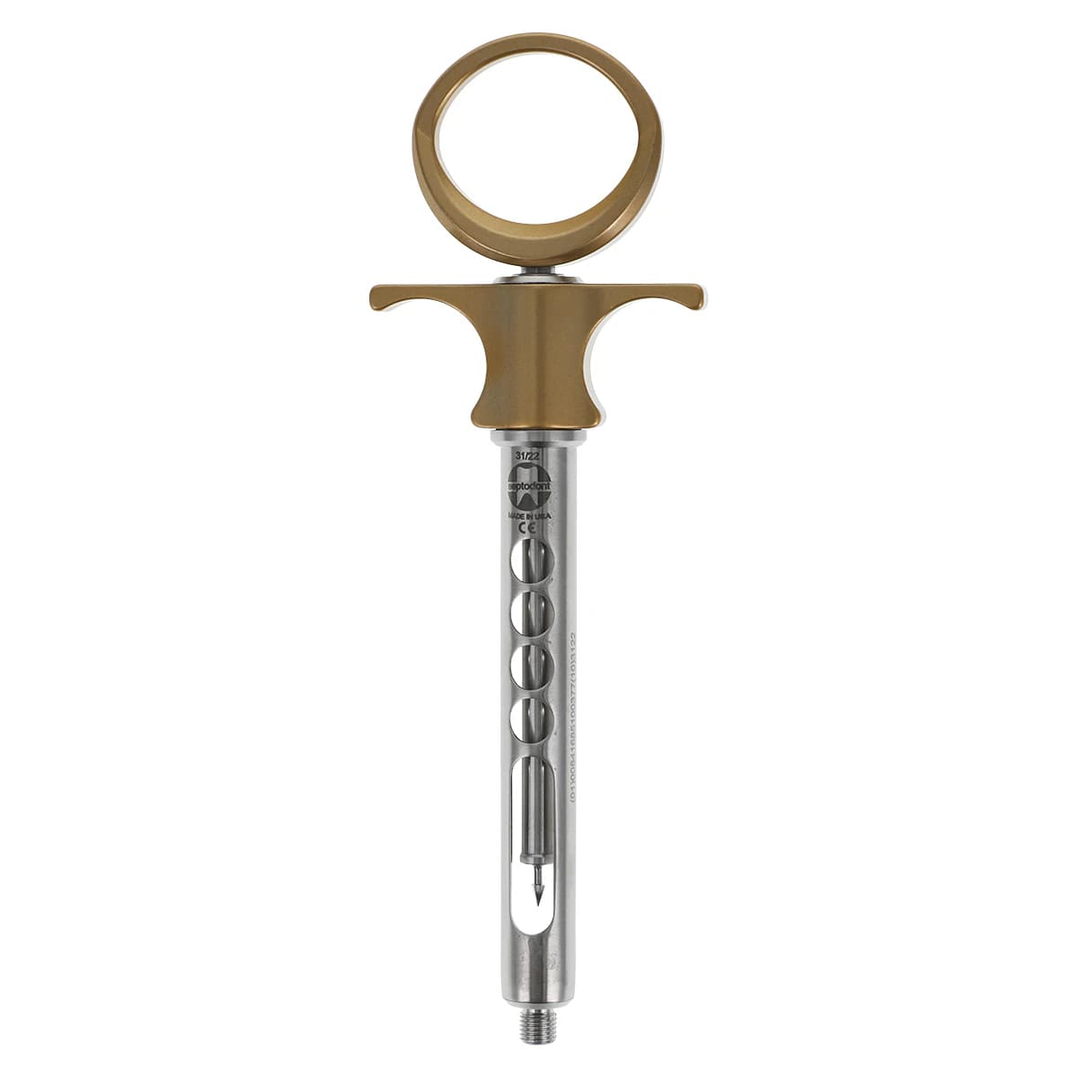 Septodont Aspirating Anesthetic Syringe, Standard, Gold, 1/Pk, N2110 thumbnail 3