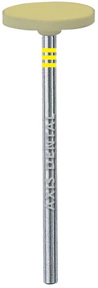 NTI CeraGlaze Polishing System, Superfine Yellow Reglaze/High Shine, Large Disc, HP Shank, 14.5 mm, 1/Pk, P30043 - CeraGlaze&reg; Polishing System - Superfine HP - Large Disc #145 - Image 1