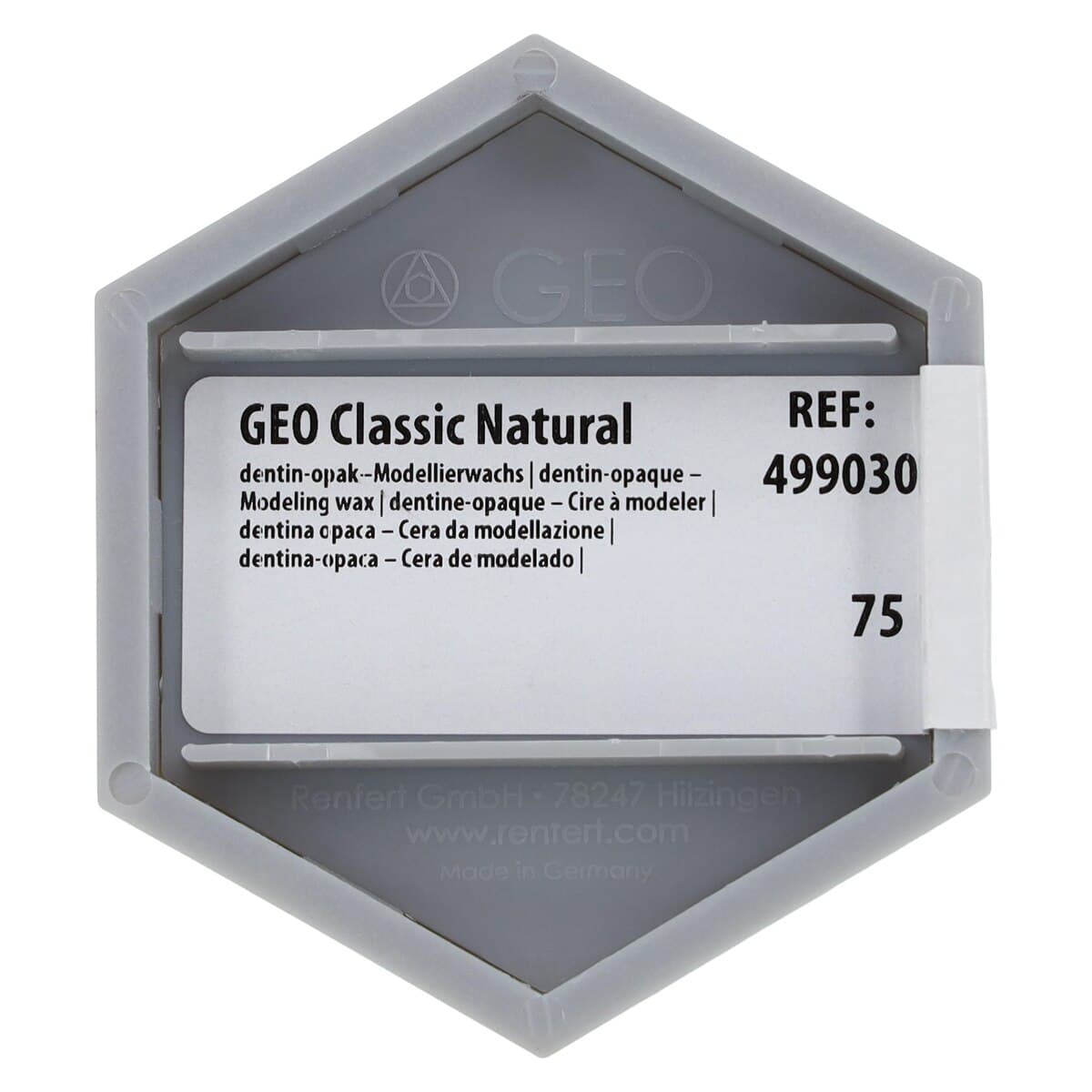 Renfert GEO Classic Natural Modeling Wax, Dentine-Opaque, 75g, 4990300 thumbnail 2