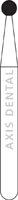 NTI FG Diamond Bur, Fine Grit, Round, #801-014 (1.4 mm), Friction Grip, 5/Pack, F801-014 - NTI&reg; FG Diamonds - Fine - #801-014 (1.4) - Image 1